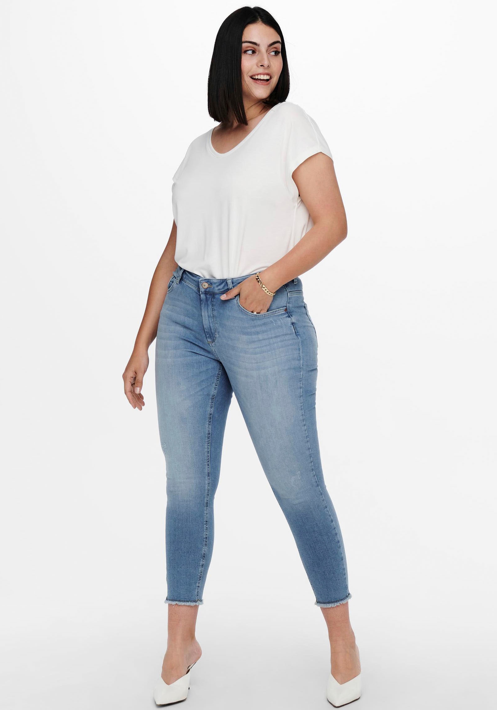 ONLY CARMAKOMA Skinny-fit-Jeans »CARWILLY REG SK ANK DNM REA1467 NOOS«