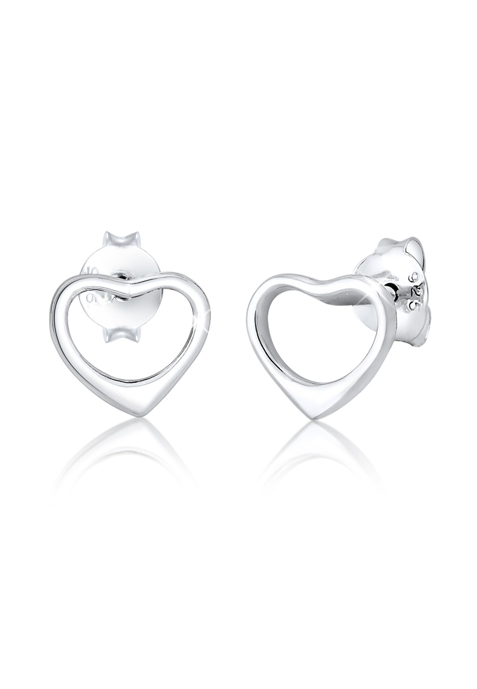 Elli Paar Ohrstecker »Ohrringe Ohrstecker Herz 925 Sterling Silber«