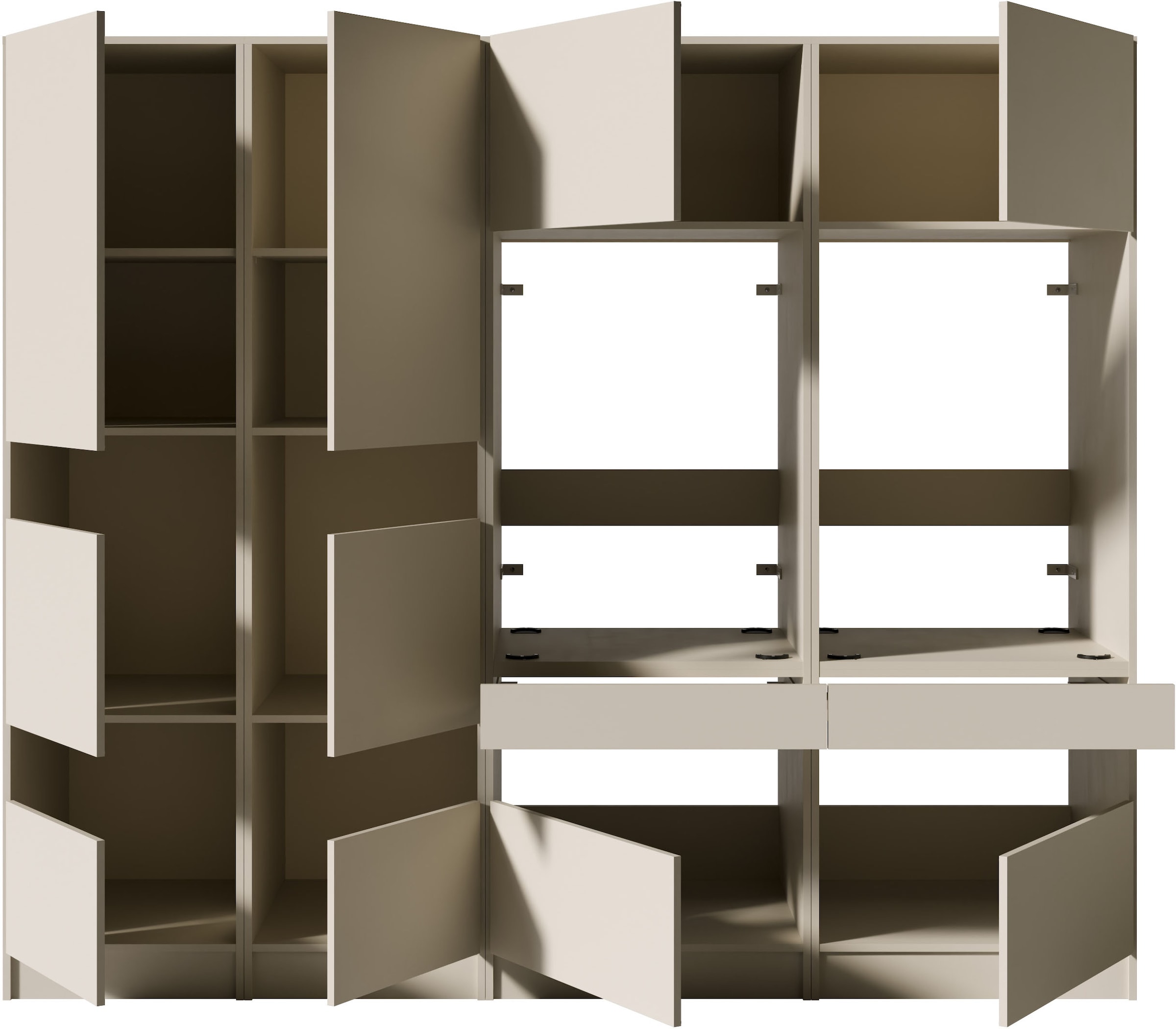 BASIC by Balculina Mehrzweckschrank-Set »Washhome B/T/H 236x68x200 cm« 4 Stk. tlg.