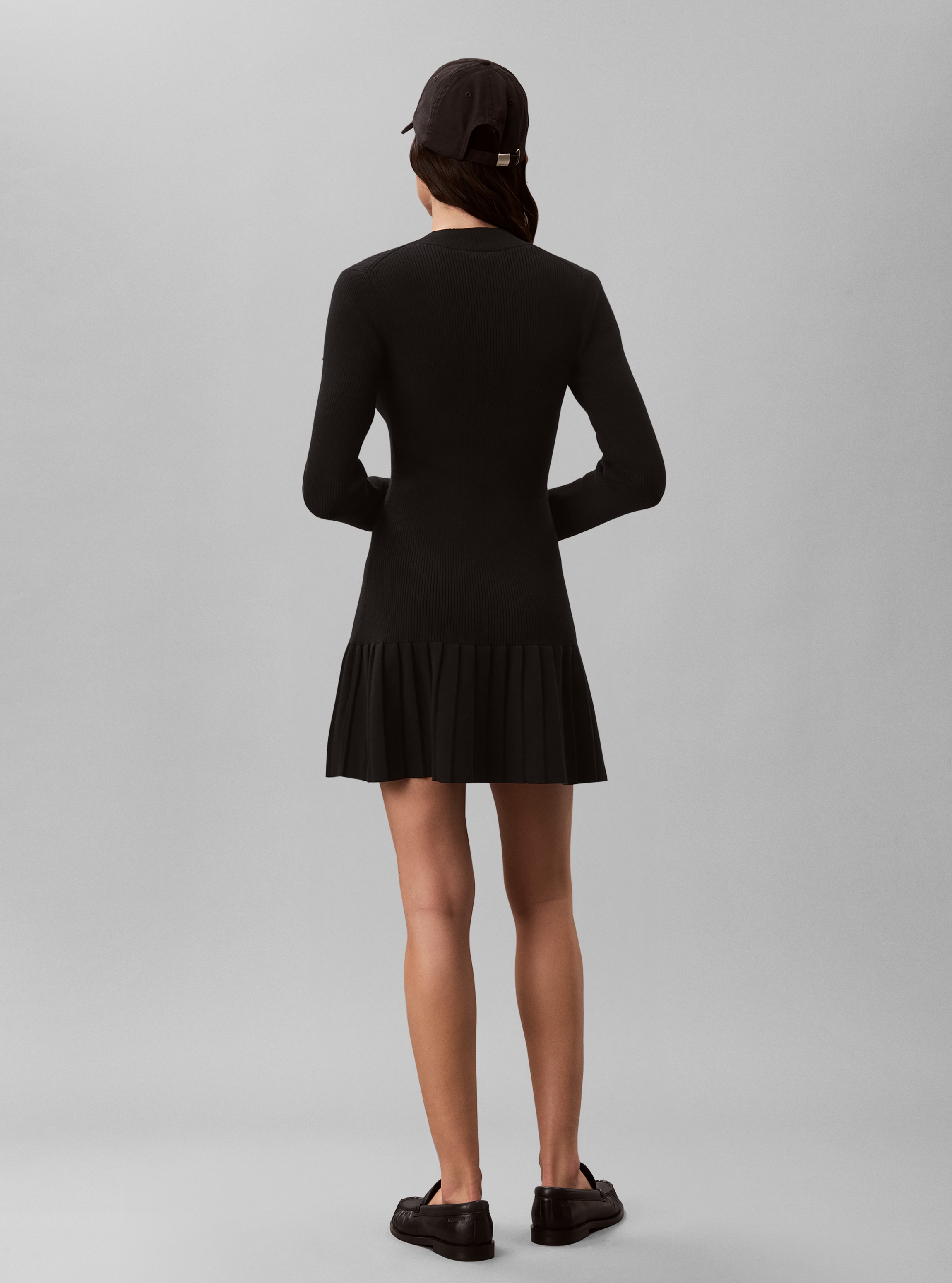 Calvin Klein Jeans Minikleid »MOCKNECK MINIDRESS« Ohne Tasche Regular fit mit Falten
