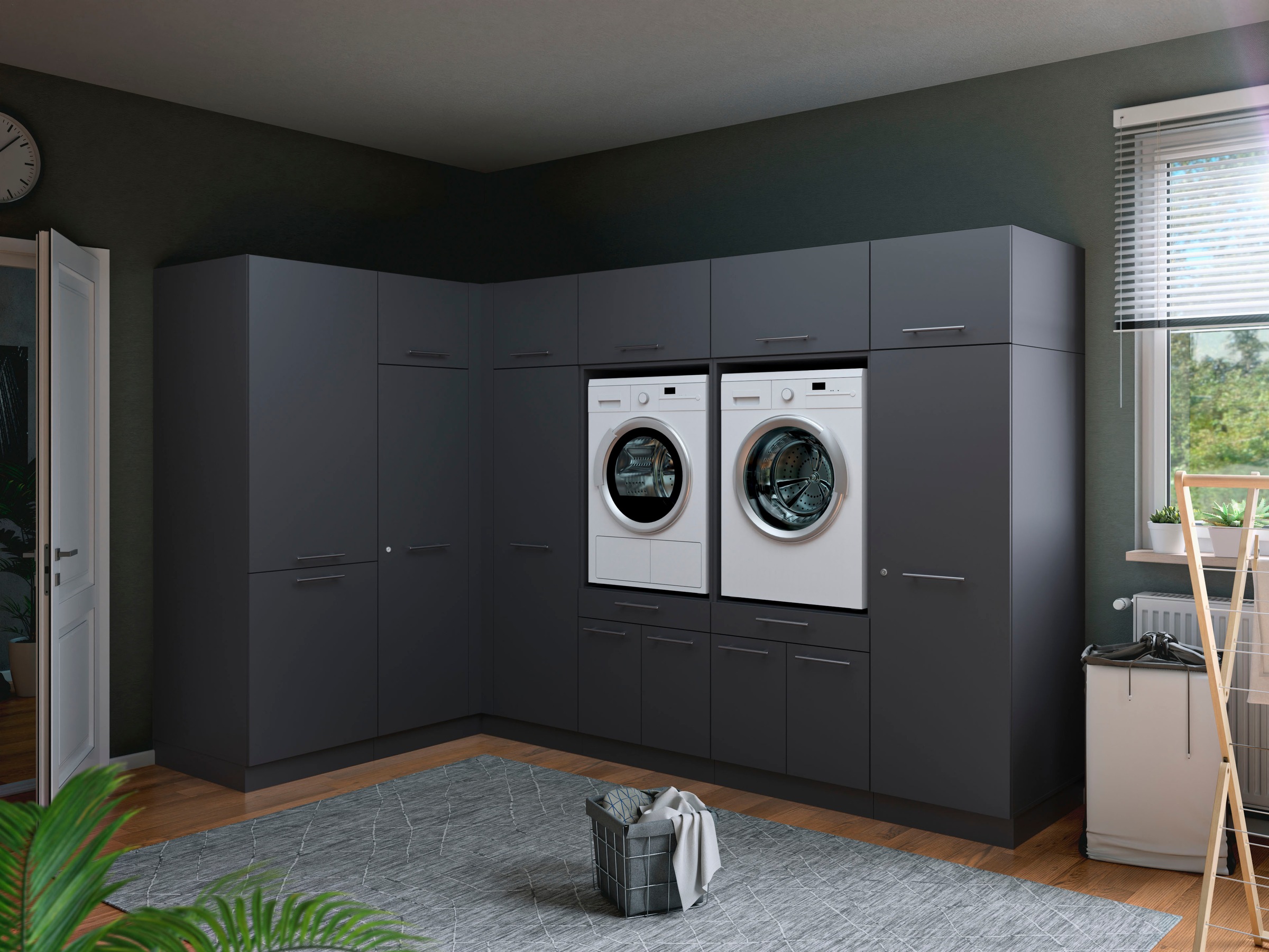 Laundreezy »Laundreezy, 11-tlg. Mehrzweckschrank-Set B/H/T 285/200/68 cm« 11 Stk. tlg.