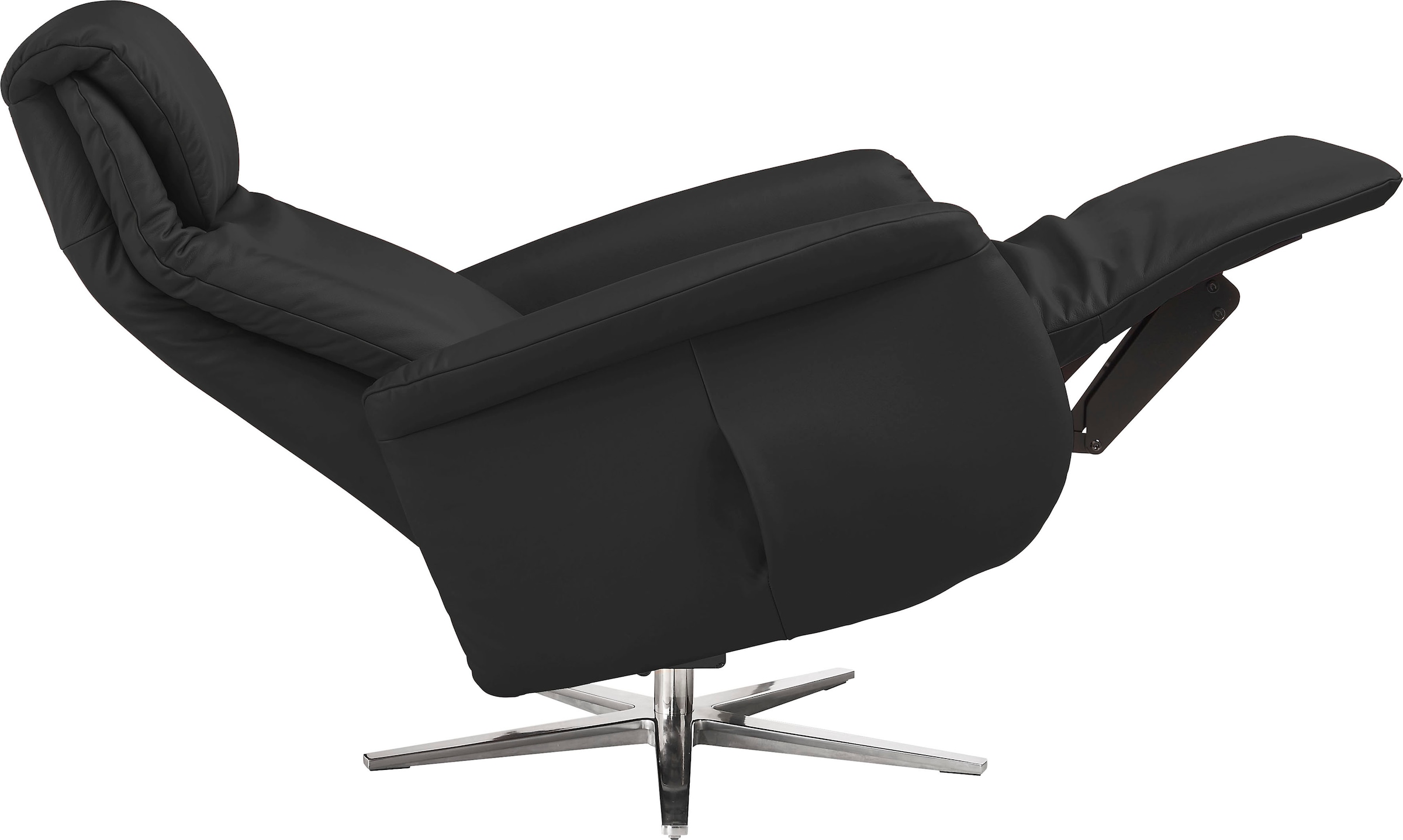 PLACES OF STYLE Relaxsessel »Cartore Chromfuß , mit manueller oder motorischer Verstellung mit Akku« drehbar, hochwertiger Kaltschaum, Drehsessel