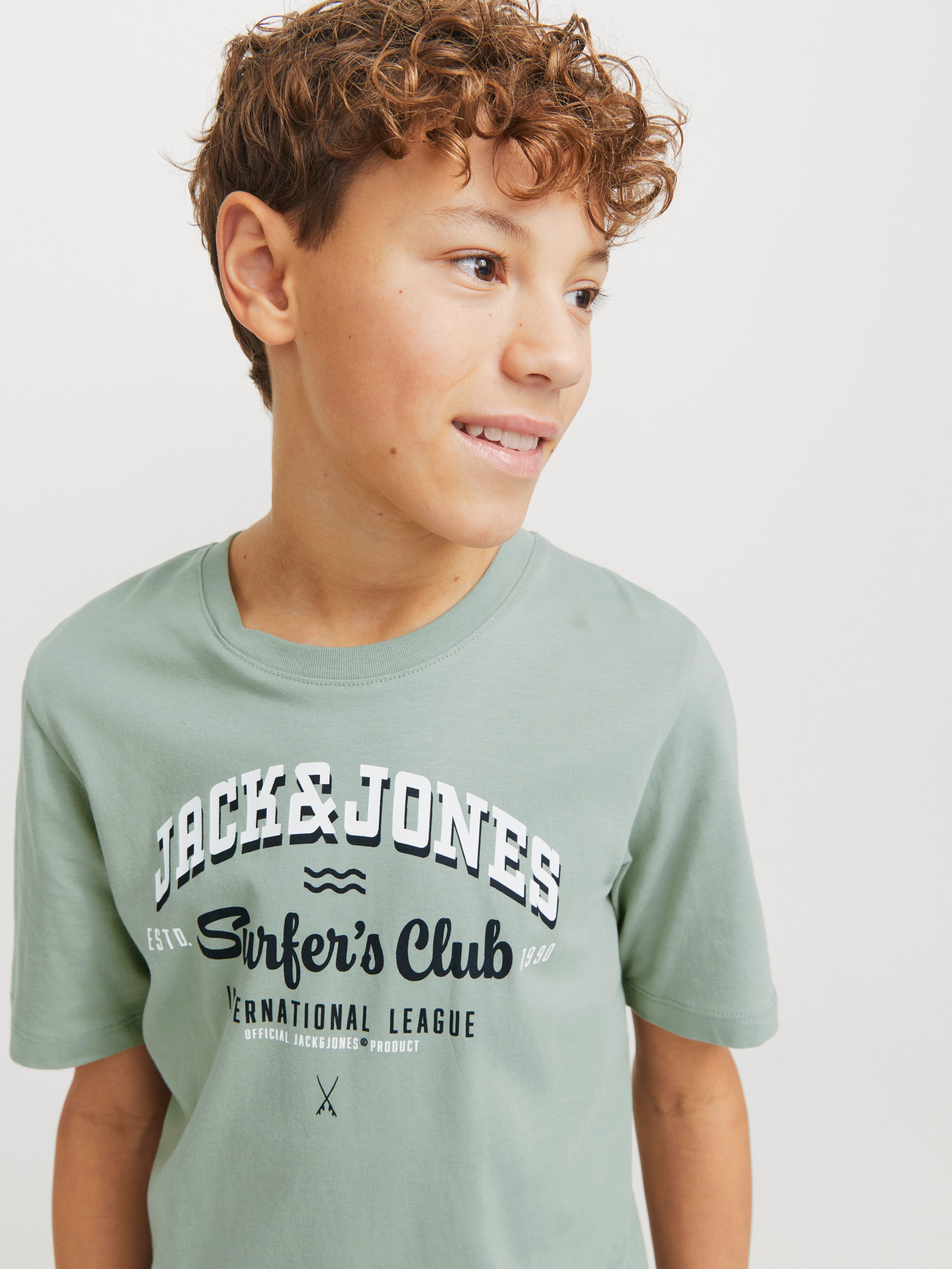 Jack & Jones Junior Rundhalsshirt »JJELOGO TEE SS O-NECK 2 COL S NOOS JNR«