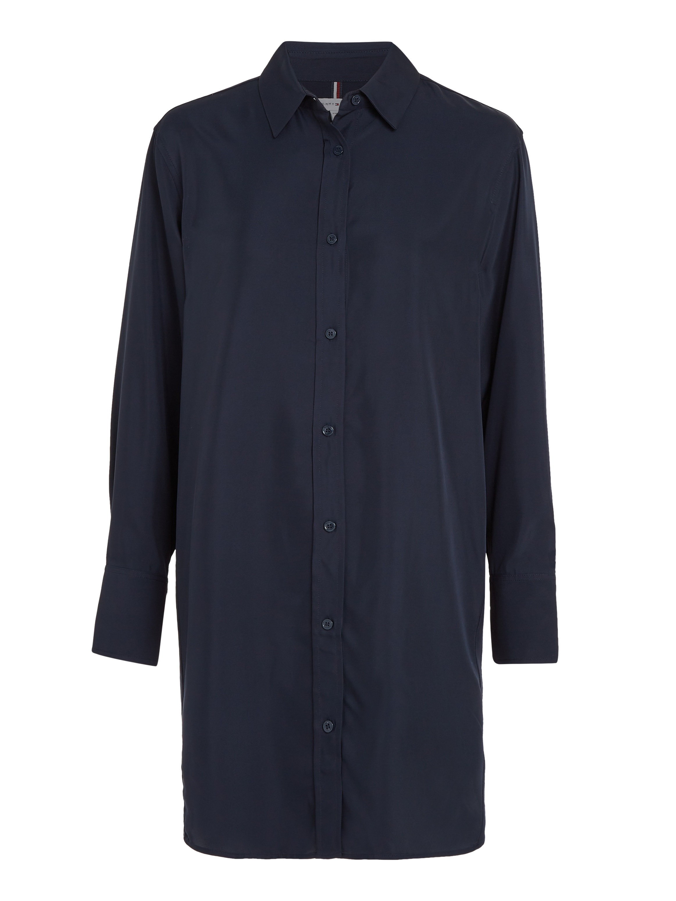 Tommy Hilfiger Hemdblusenkleid »PIECED GLB STP SHORT SHIRT DRESS«, mit abgerundetem  Saum in den typischen Tommy Hilfiger Farben online bei OTTO