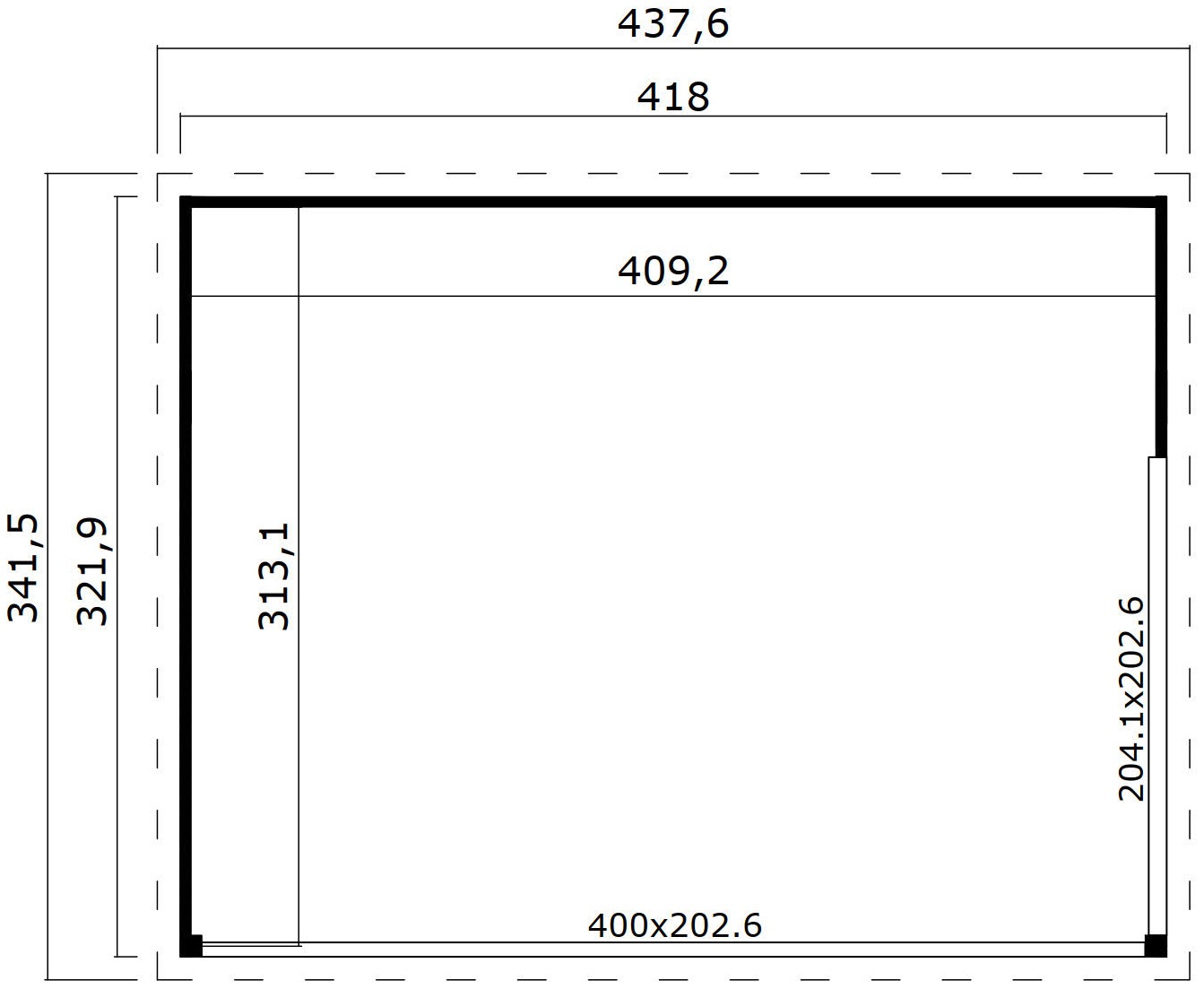 LASITA MAJA Gartenhaus »DOMEO 4 CARBONGRAU/ANTHRAZIT«, (Set), Fundamentmass 4180 x 3219, Carbongrau