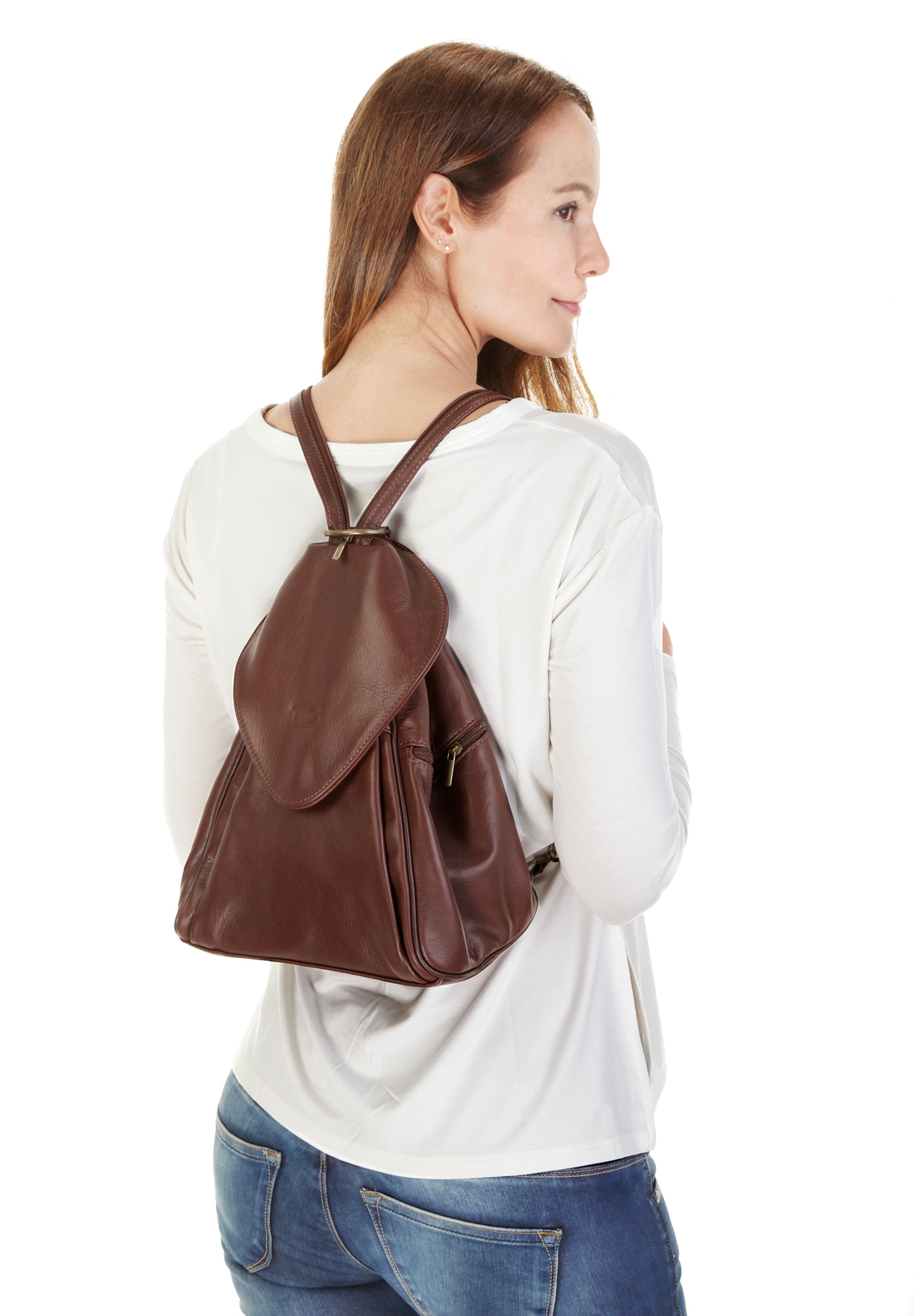 Piké Cityrucksack »ANNA MARIA«, echt Leder, Made in Italy