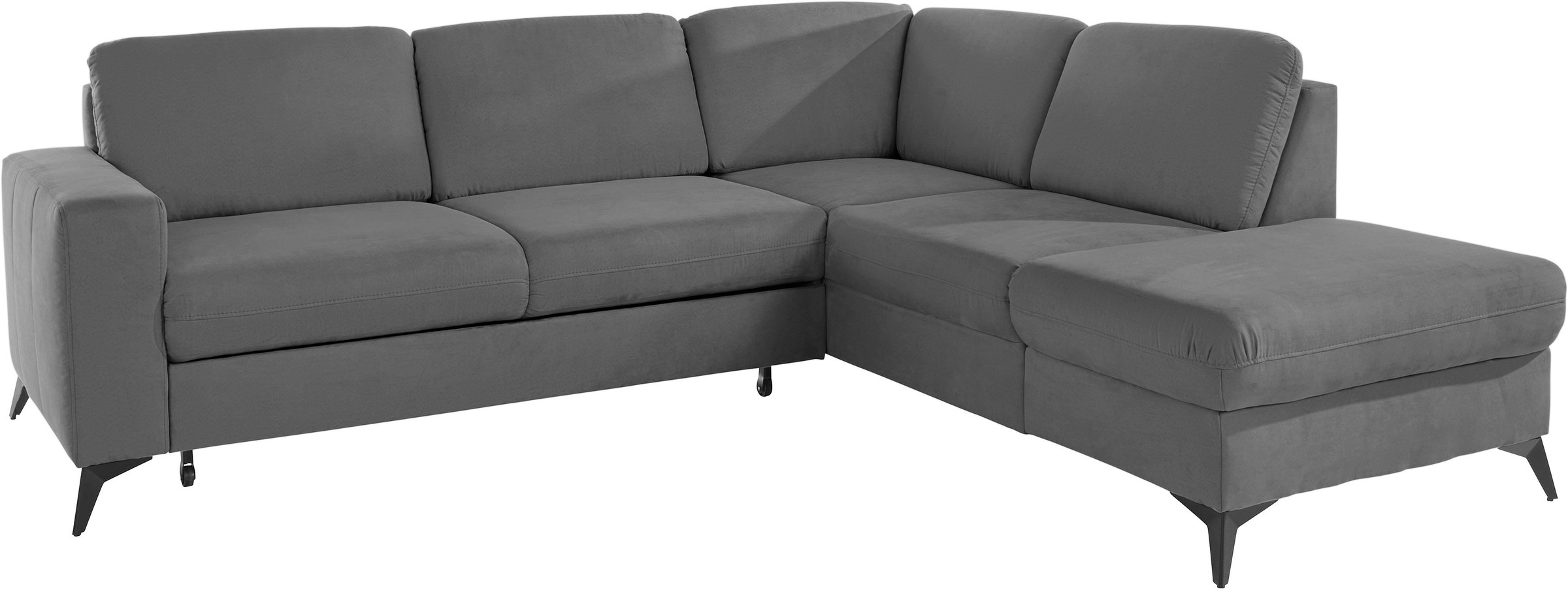 PLACES OF STYLE Ecksofa »Lolland L-Form« Wahlweise mit Bettfunktion und Stauraum, auch mit abwischbarem Bezug