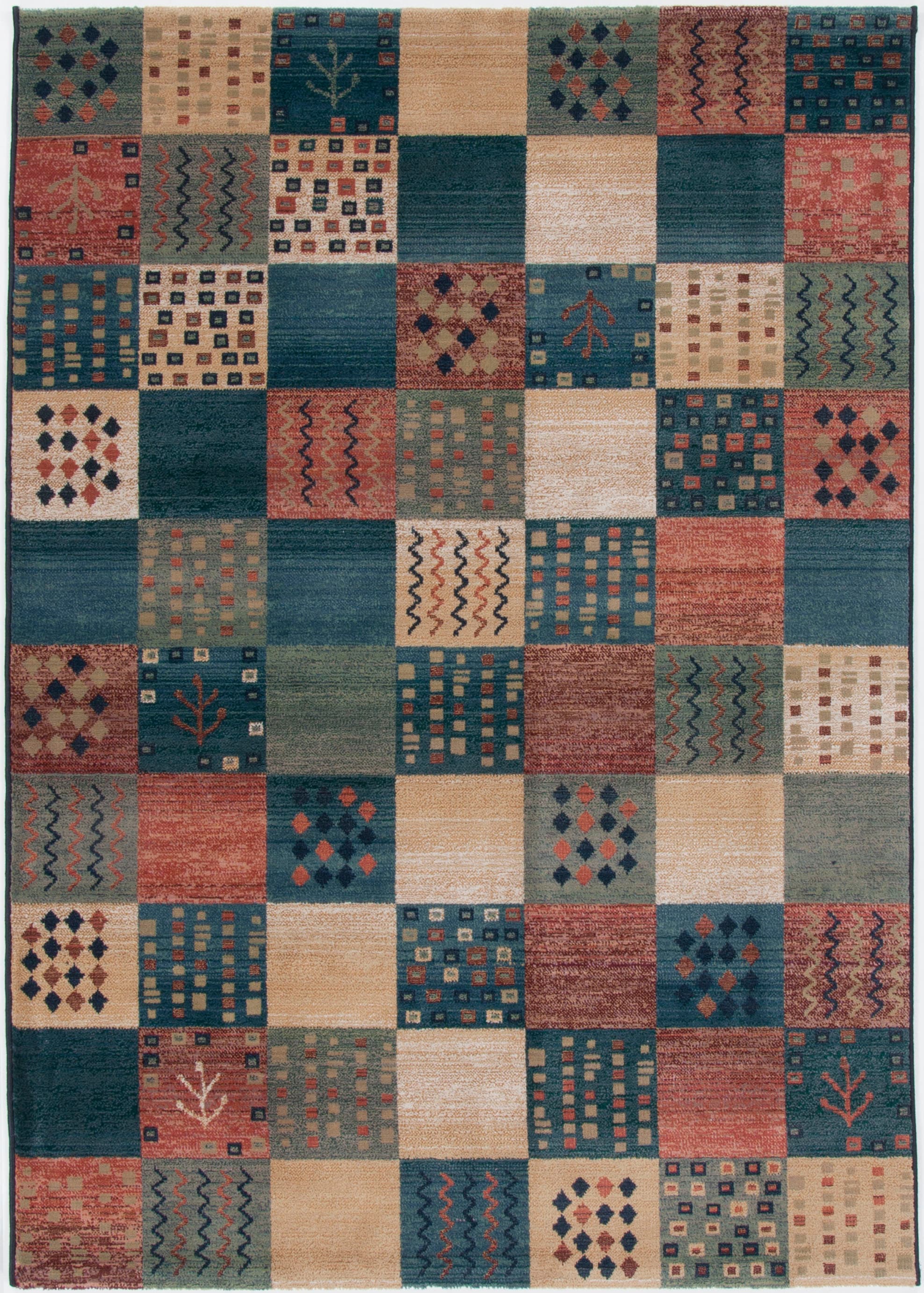 THEKO Teppich »Gabiro 2274« rechteckig 10 mm Höhe Kurzflor, Patchwork Design, Wohnzimmer