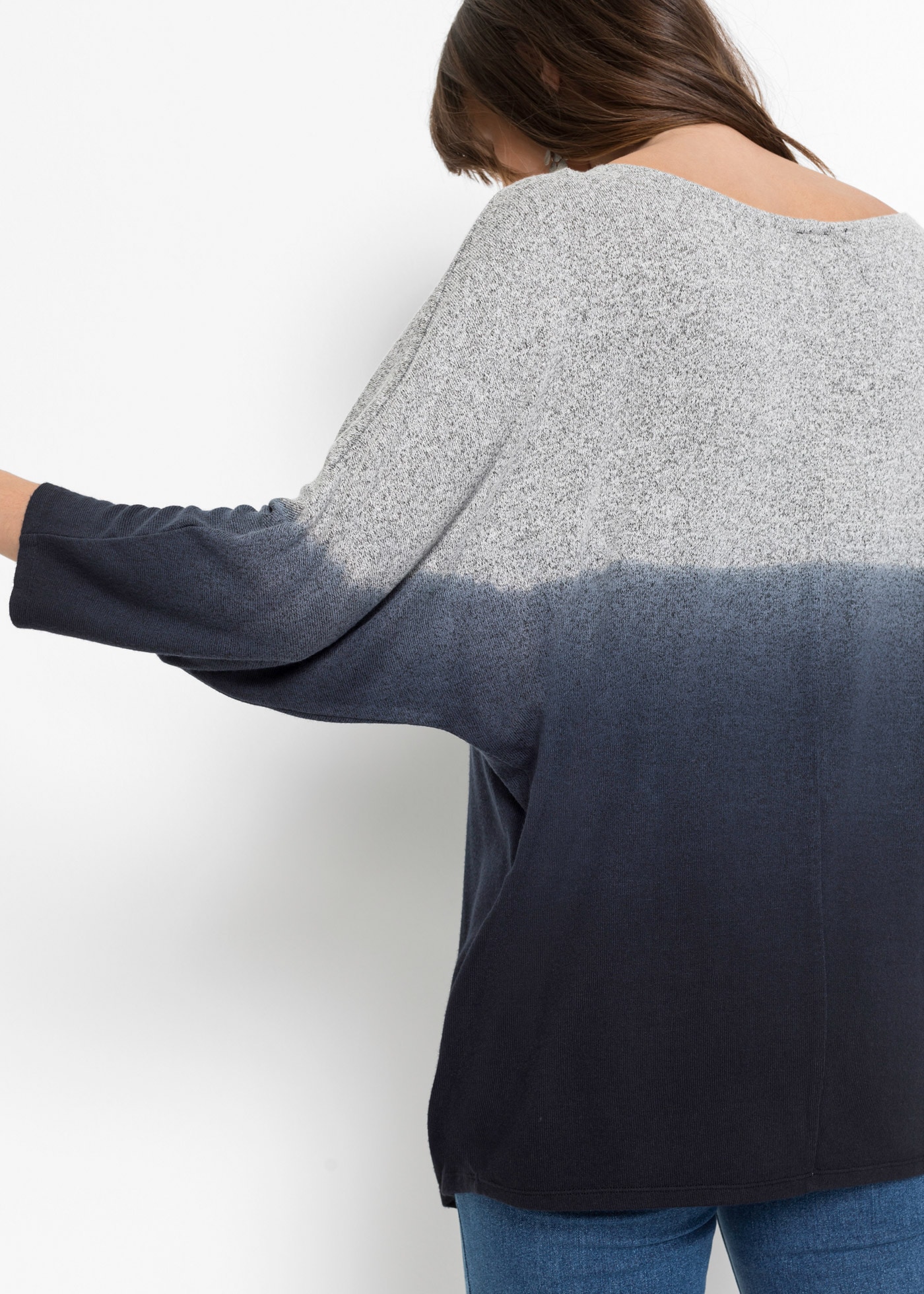 bonprix Oversize-Shirt Oversize-Passform, 3/4-Ärmel, mit Farbverlauf