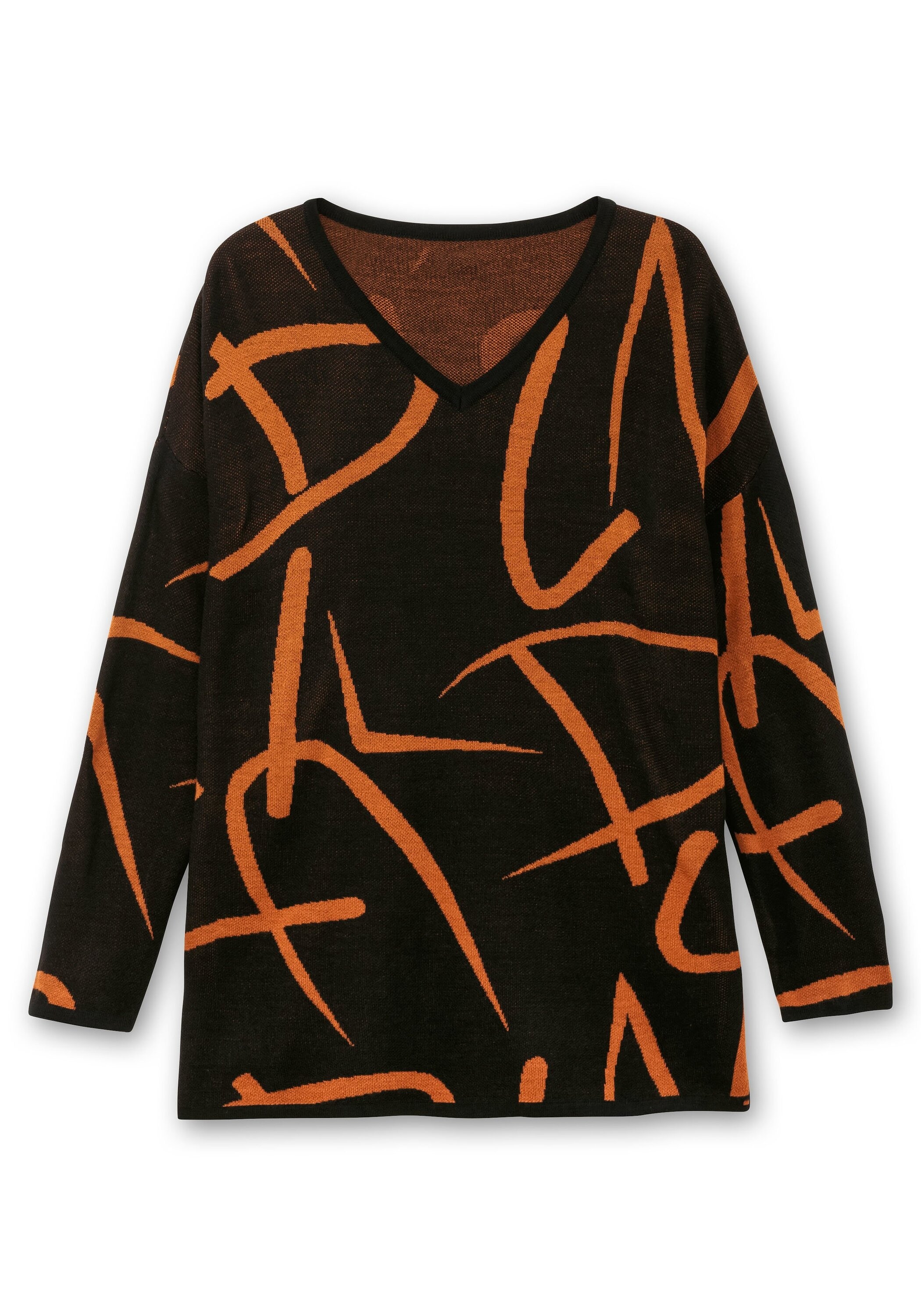 Sheego Longpullover »Pullover mit Jacquard-Strickmuster«