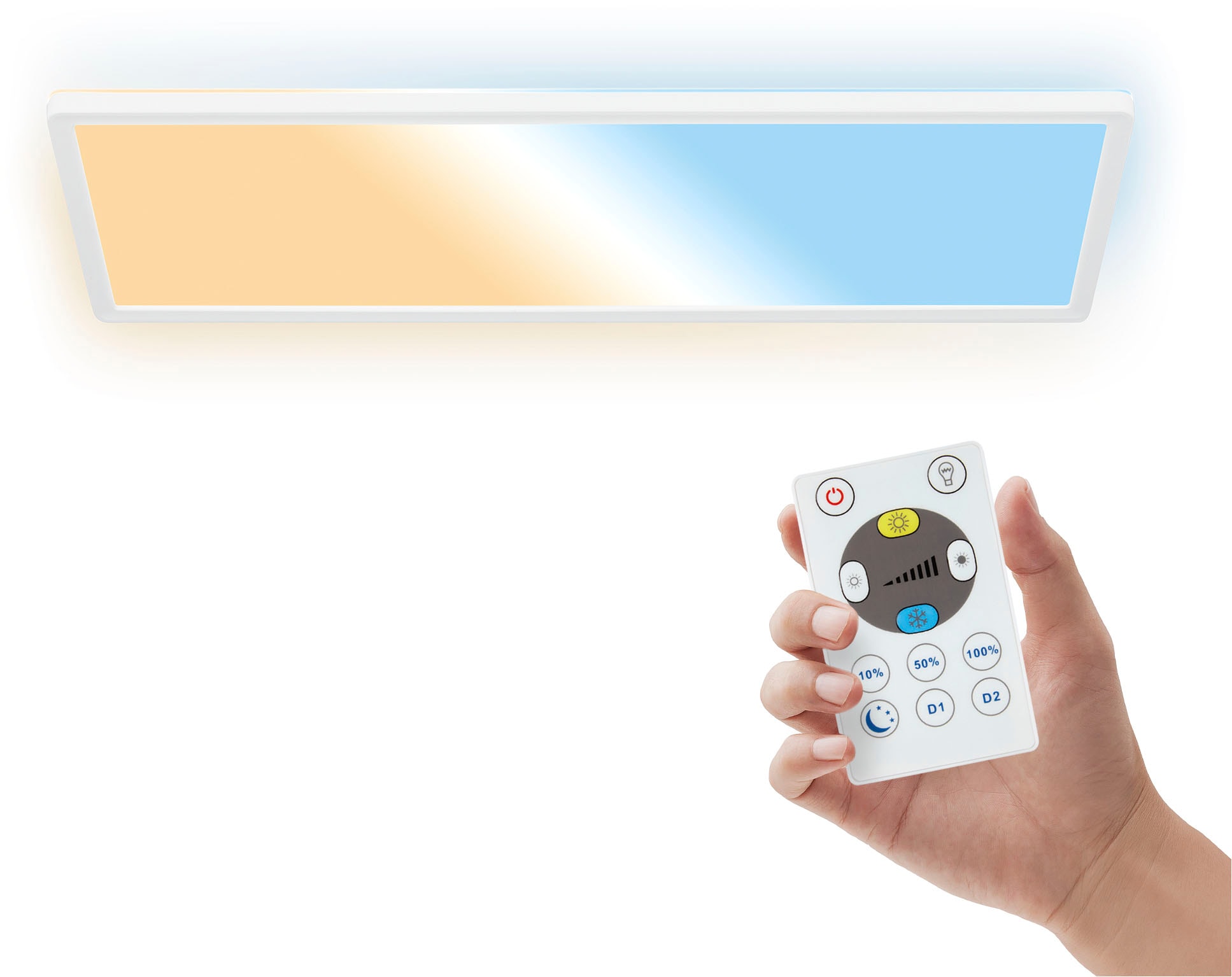 B.K.Licht LED Panel »SHALLOW« LED-Board 1 Stk. Neutralweiß 58x20x3 cm, Badlampe, Badezimmer, Küche, Wohnzimmer