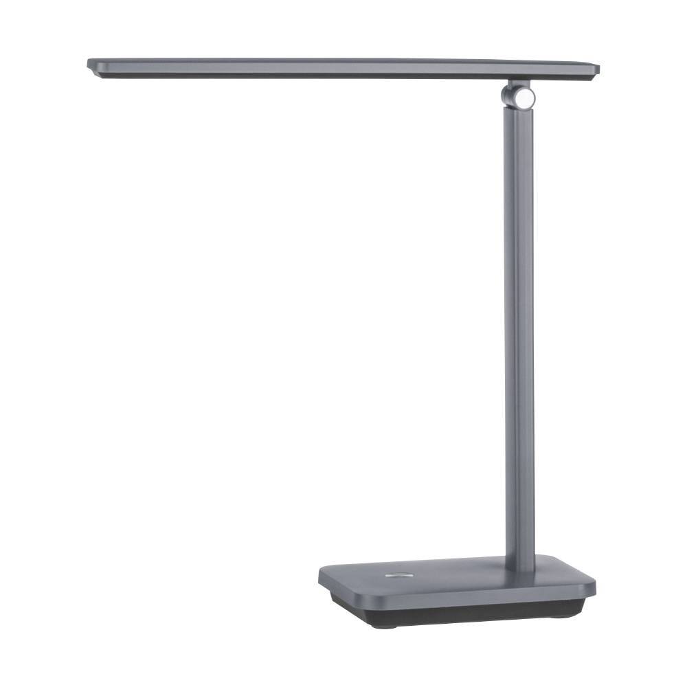 EGLO Tischleuchte »INIESTA LED Tischlampe, grau-schwarz, Touchsensor, dimmbar, USB«, 1 flammig, Leuchtmittel LED-Modul | LED fest integriert, Leselampe, Schreibtischlampe, 3-step CCT, Kopf verstellbar, 33x35x35cm