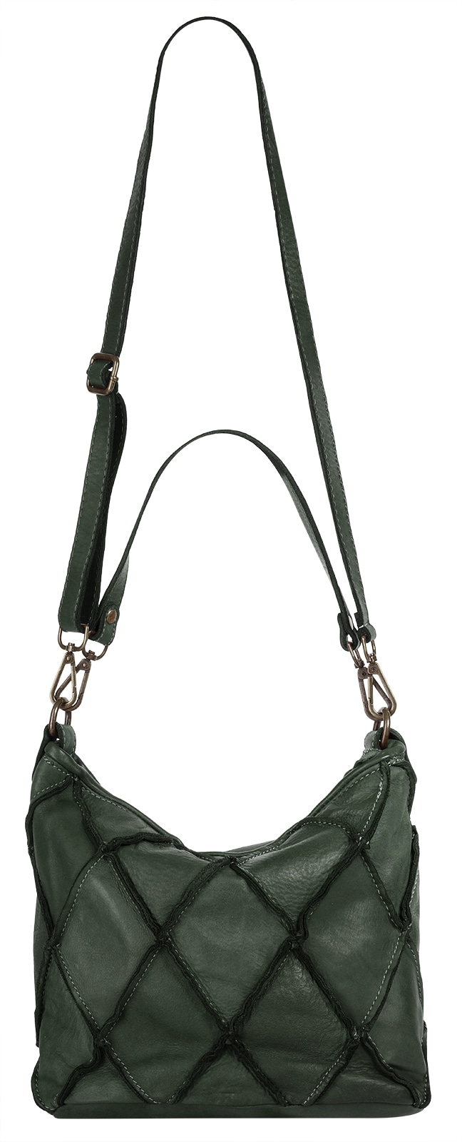 Samantha Look Henkeltasche echt Leder, Made in Italy