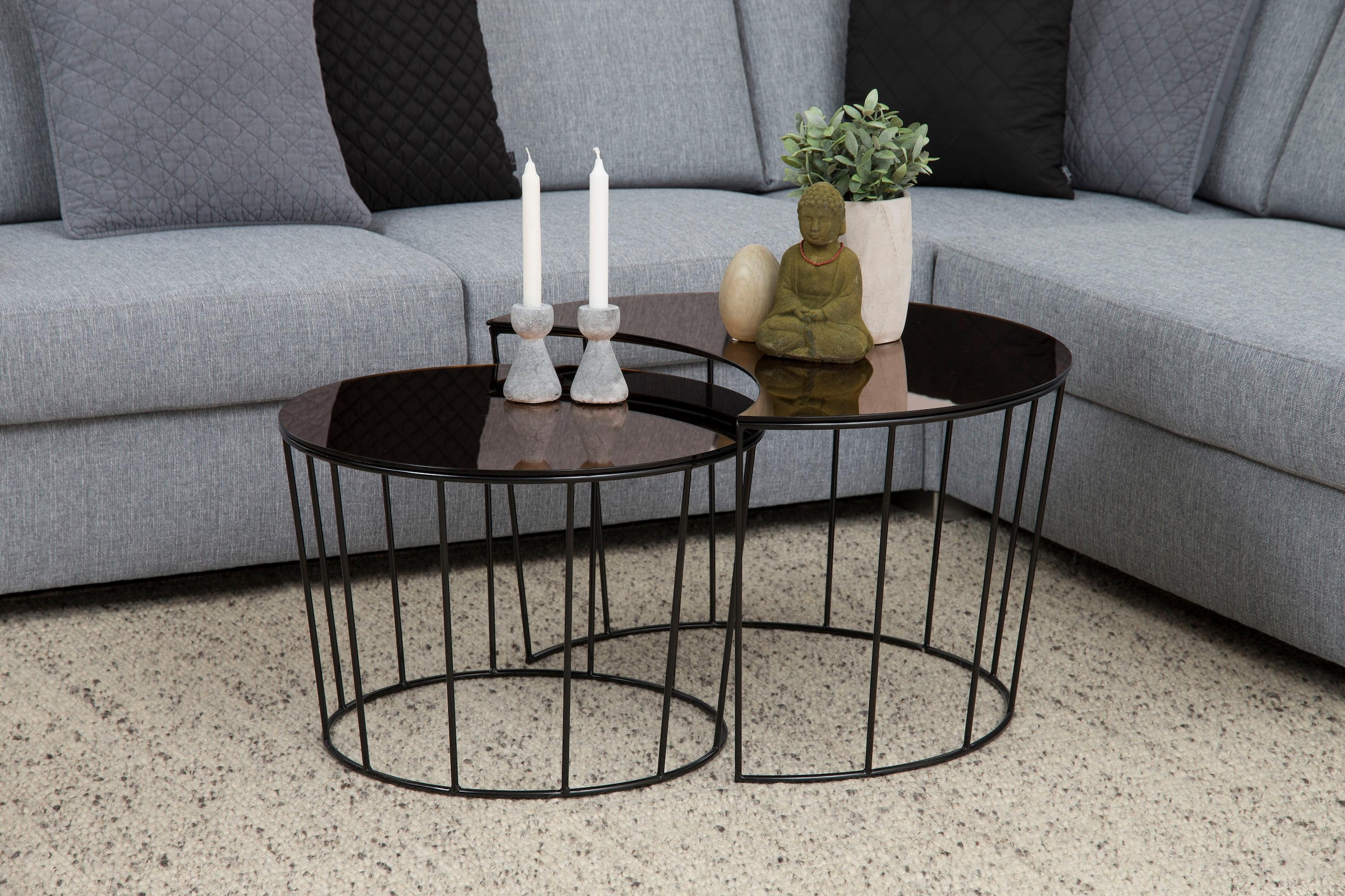 ACTONA GROUP Couchtisch »Susan«, mit Tischplatte aus bronzefarbigem  Spiegelglas und Metall Gestell OTTO Online Shop