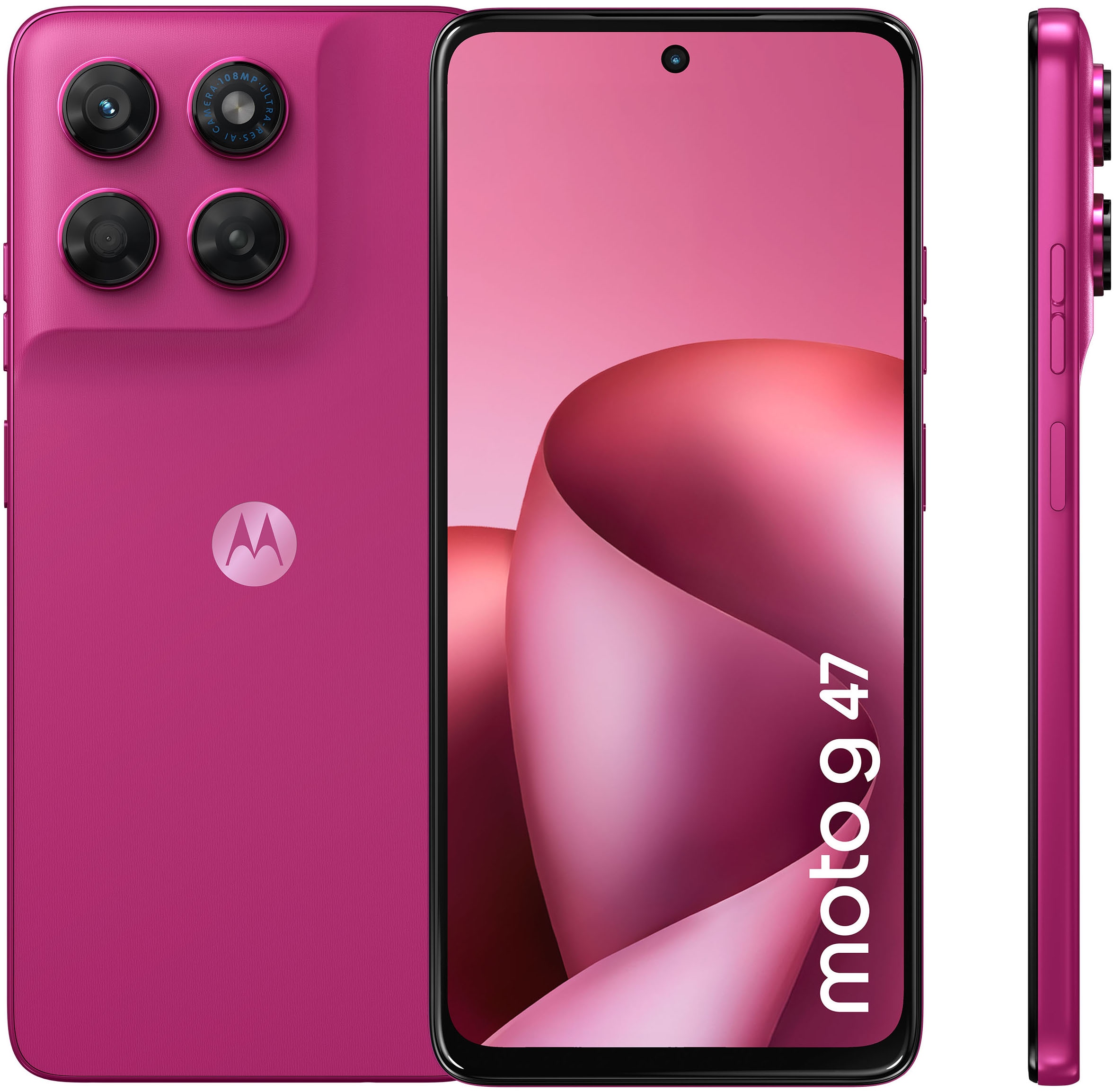 Motorola Smartphone »moto g47 128 GB« PANTONE® Fuchsia Red
