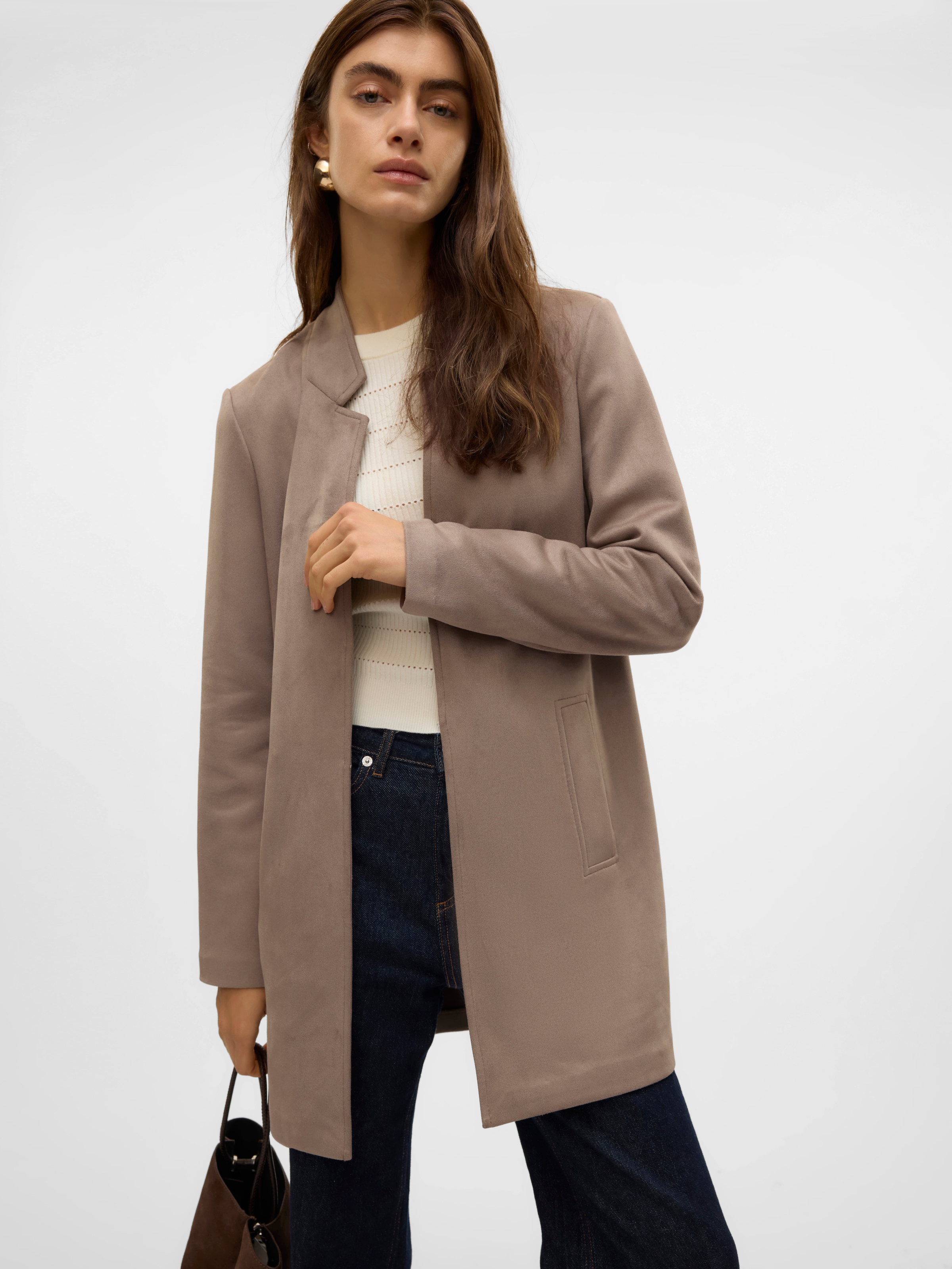 Vero Moda Langjacke »VMJOSEFREJA FAUXSUEDE JACKET BOO«, ohne Kapuze