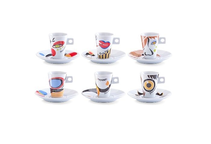 Espressotasse »Faces«, (Set, 12 tlg.), 6 Tassen, 6 Untertassen