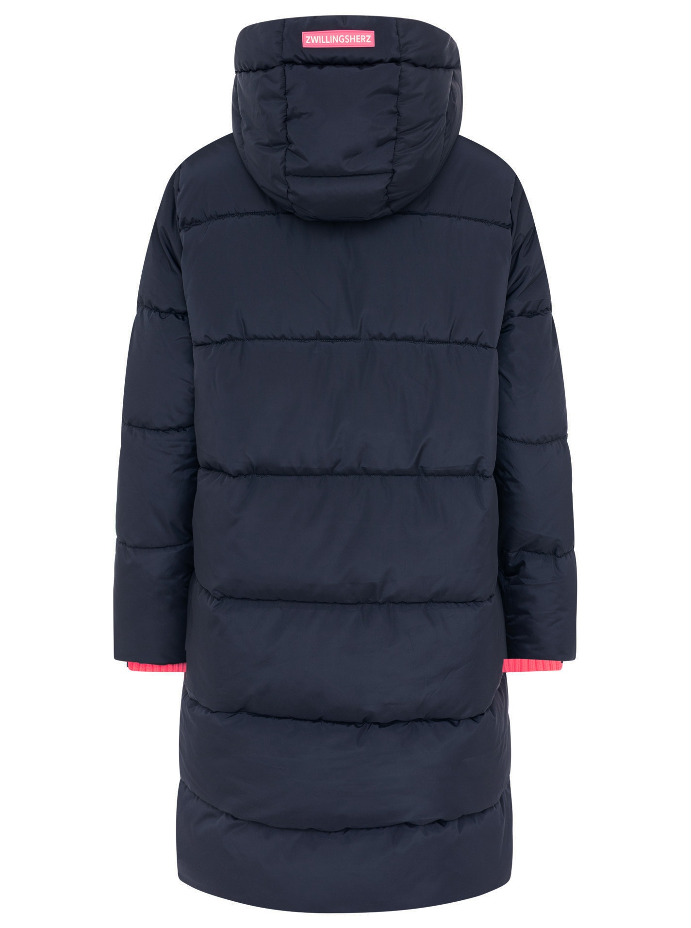 Zwillingsherz Steppmantel »„Cozy“« Kapuze, farbliche Details, Reißverschluss, elastische Bündchen