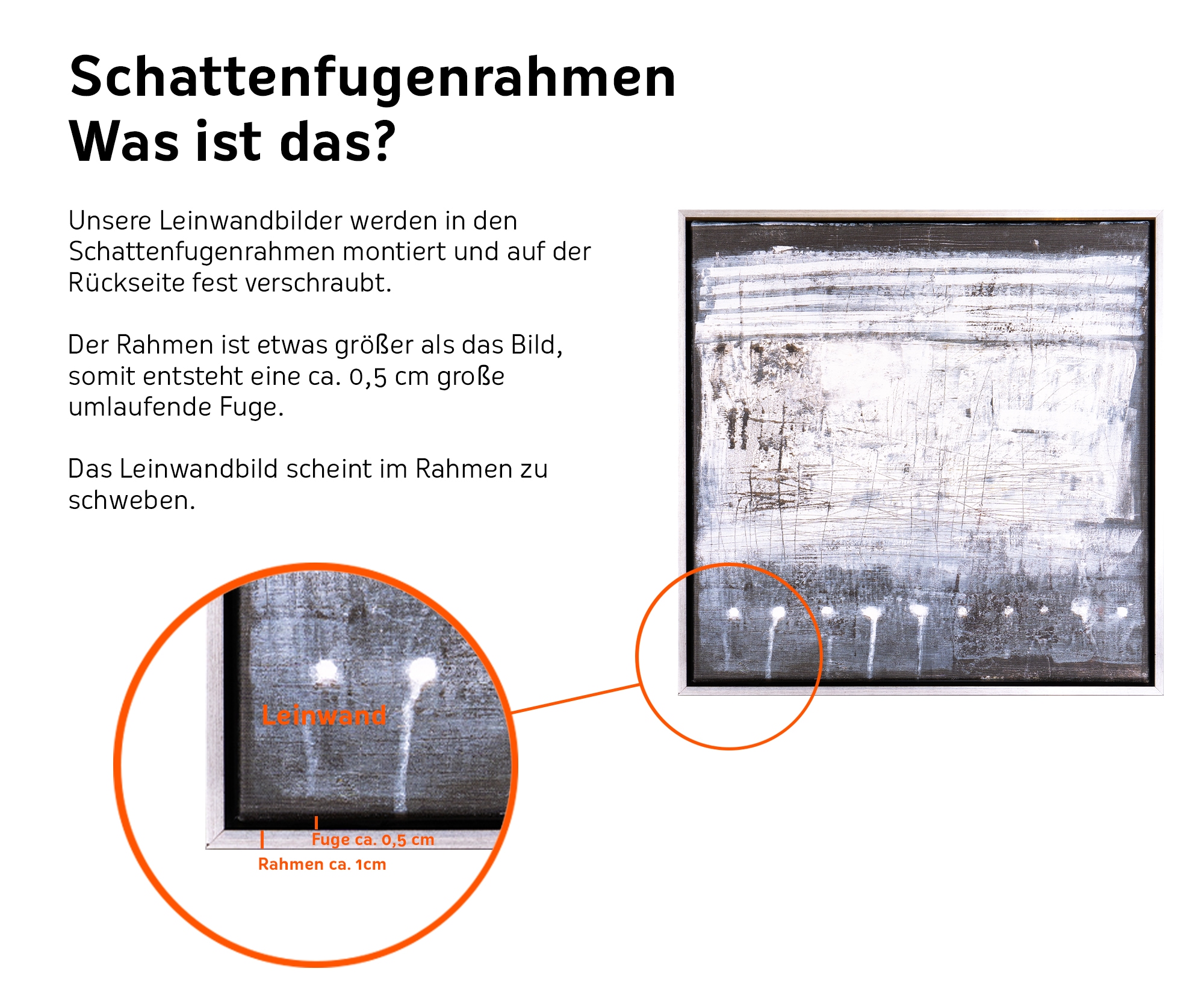 queence Leinwandbild »Abstrakt Buchstaben«, Abstrakt-Buchstaben-Kunst-Modern-B-A, mit einem Schattenfugenrahmen veredelt