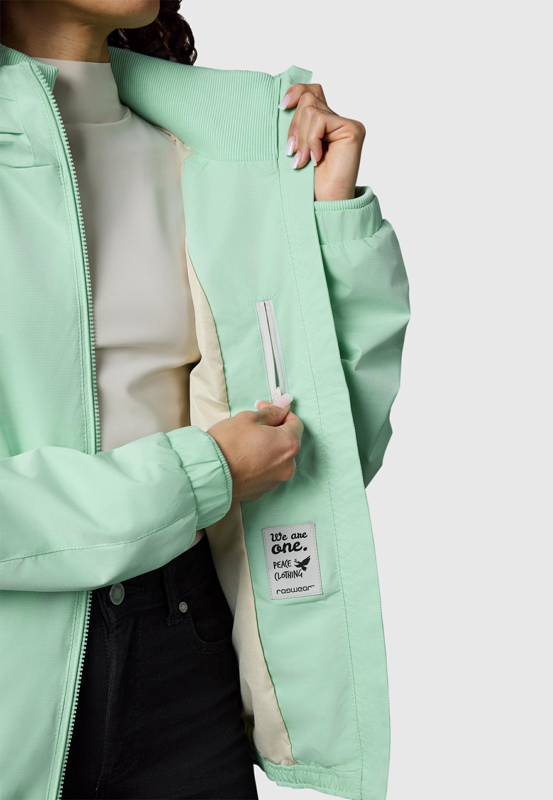 Ragwear Outdoorjacke »Übergangsjacke Dizzie Tech« mit Kapuze Wasserdichte Damen Übergangsjacke mit großer Kapuze