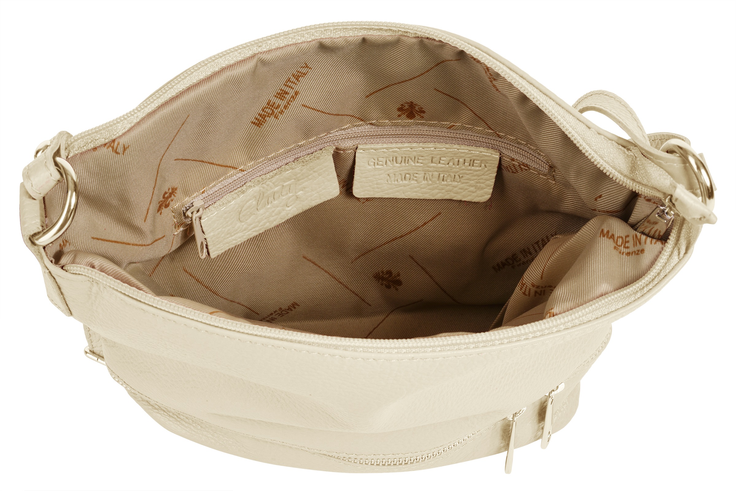Cluty Umhängetasche echt Leder, Made in Italy