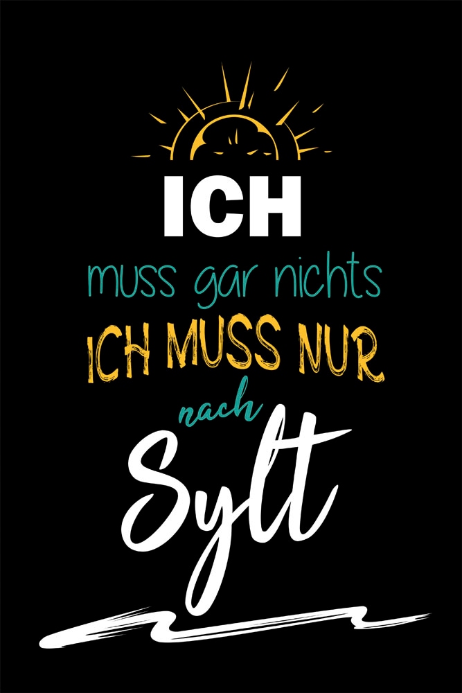 queence Metallbild »Nur nach Sylt«, Schriftzüge-Schriftzug, (1 St.), Stahlschilder