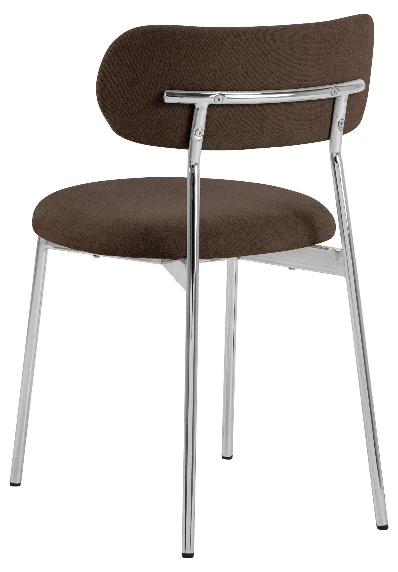 ACTONA GROUP Esszimmerstuhl »Lyric, Küchenstuhl, mit gepolsterter Sitzfläche« (Set) 2 Stk.Stuhl, Chenille, Retro-Futur, Chromstahlgestell, FSC™