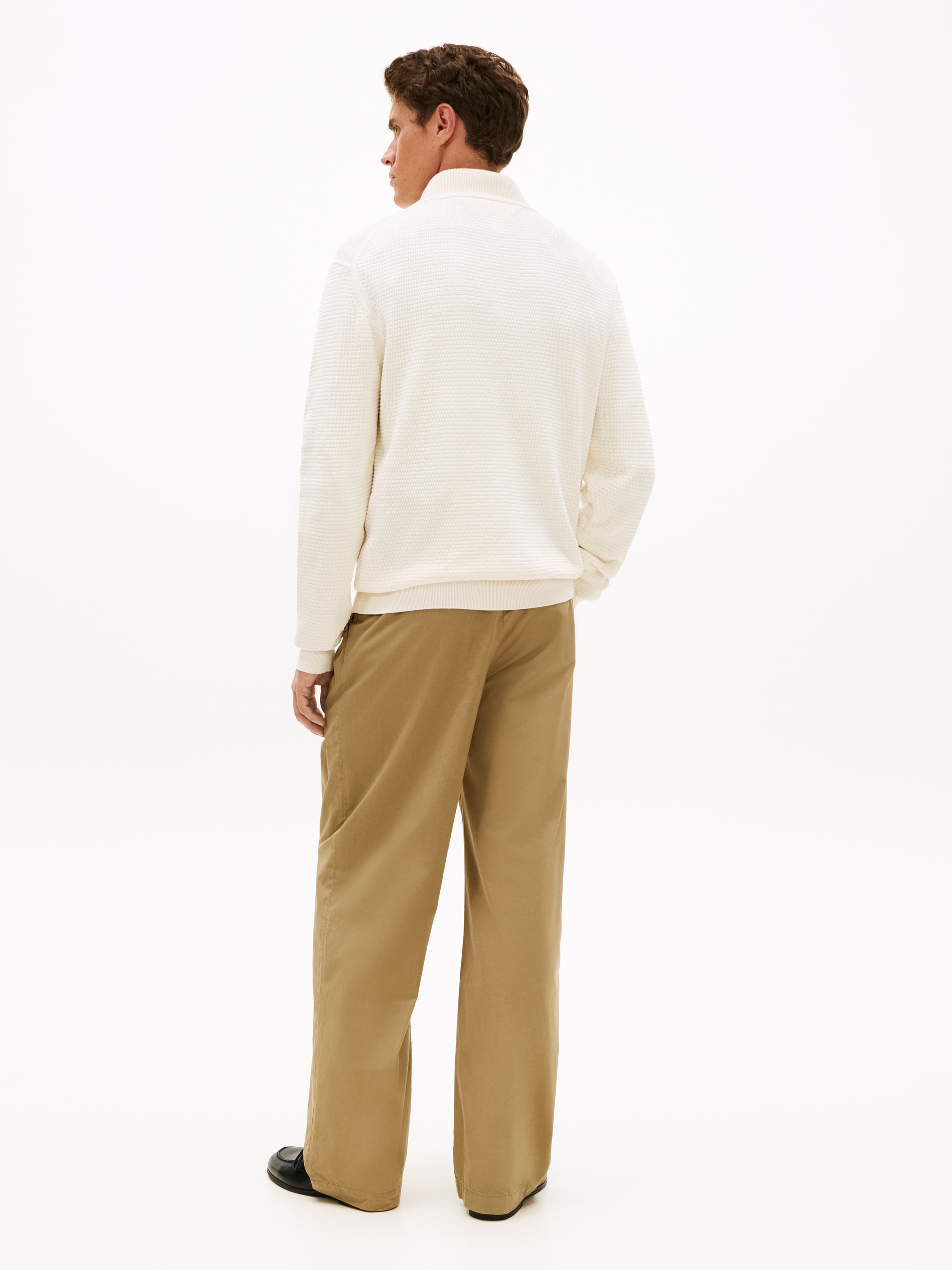 Tommy Hilfiger Strickpullover »SEASONAL STRUCTURE ZIP MOCK« Regular fit mit Troyerkragen