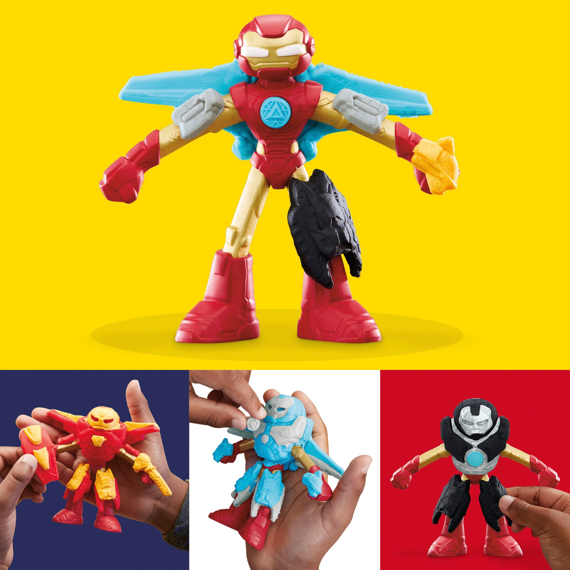 Hasbro Knete »Play-Doh, Marvel Iron Man Buntes Labor«, mit Licht und Sound