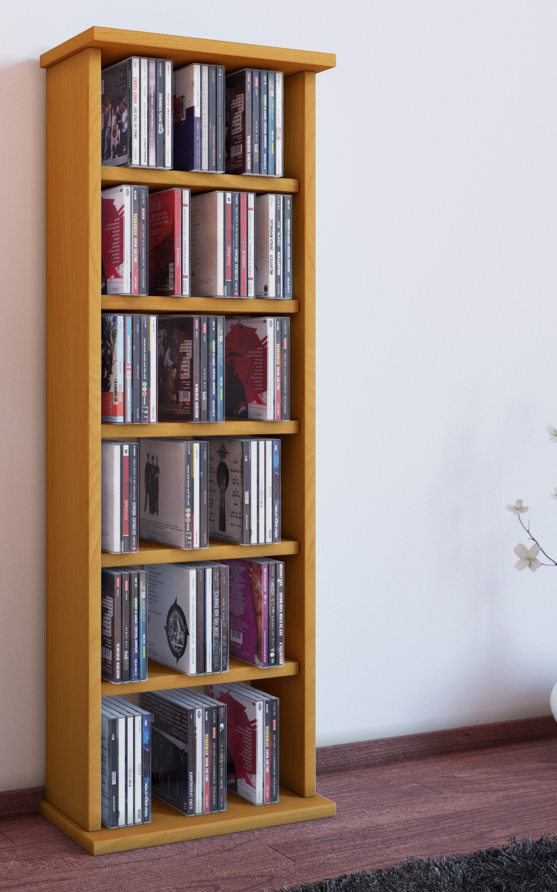 VCM Media-Regal »Holz CD DVD Stand Regal Schrank Ständer Vostan« 1 Stk. tlg.