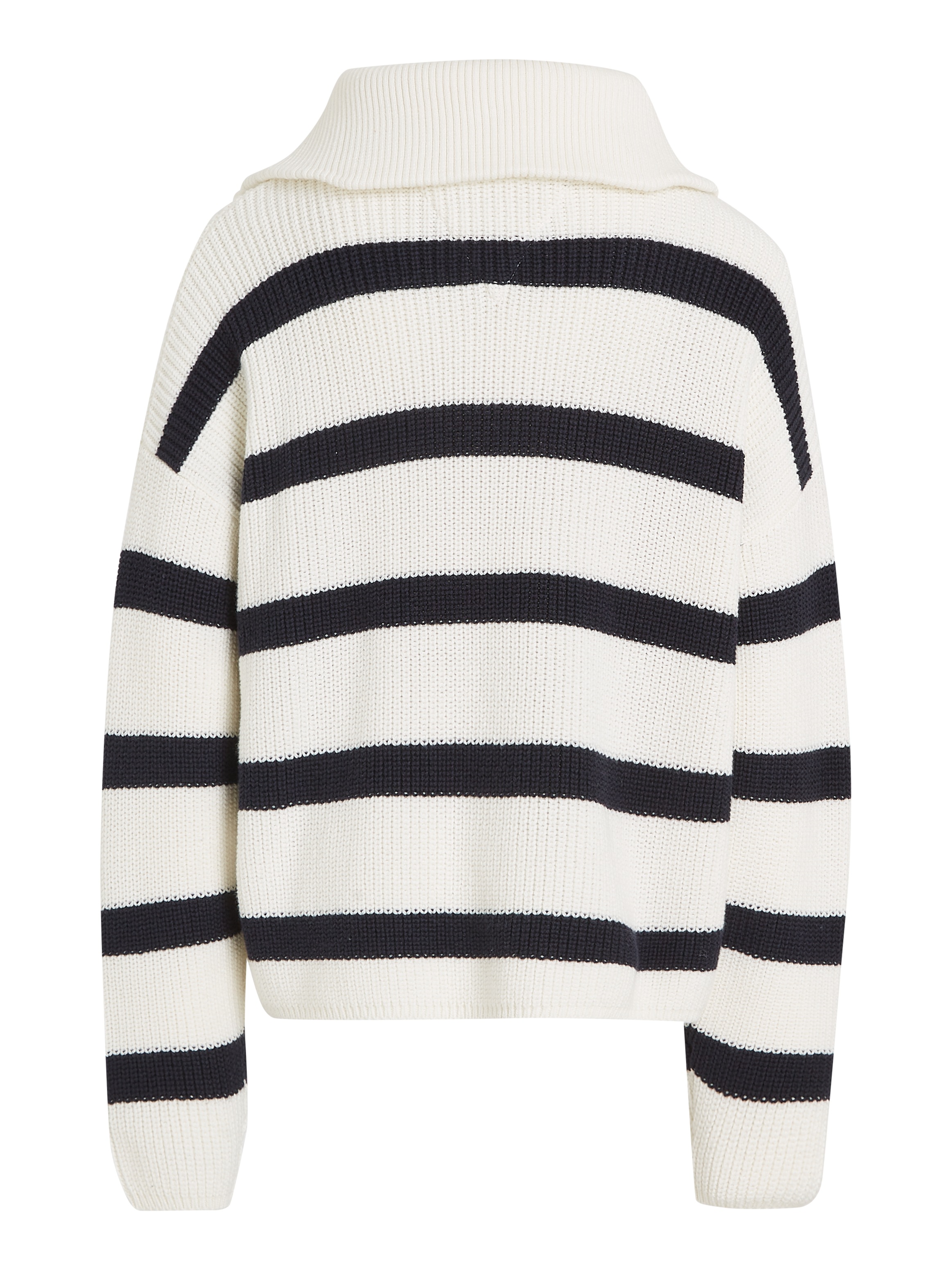 Tommy Hilfiger Troyer »STRIPE HALF ZIP SWEATER«, Kinder bis 16 Jahre mit Logoprägung