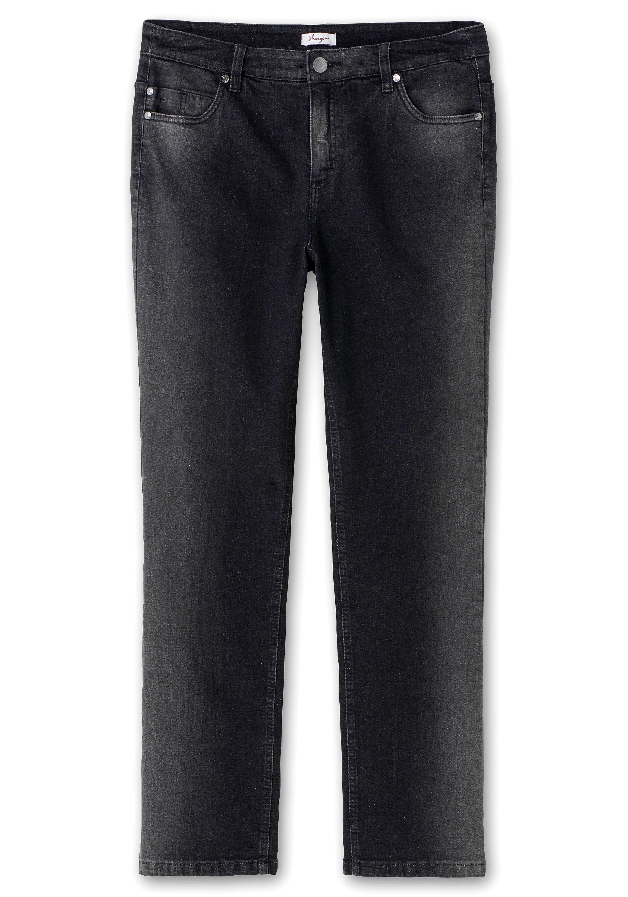Sheego Gerade Jeans »Jeans mit individueller Waschung, extralang«