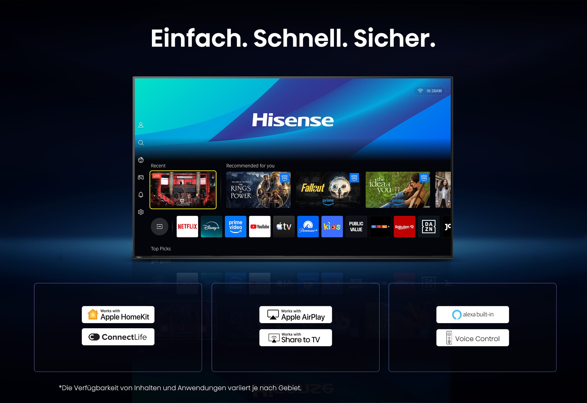 Hisense Mini-LED-Fernseher »75UR8DS« 189 cm/75 ″ Smart-TV