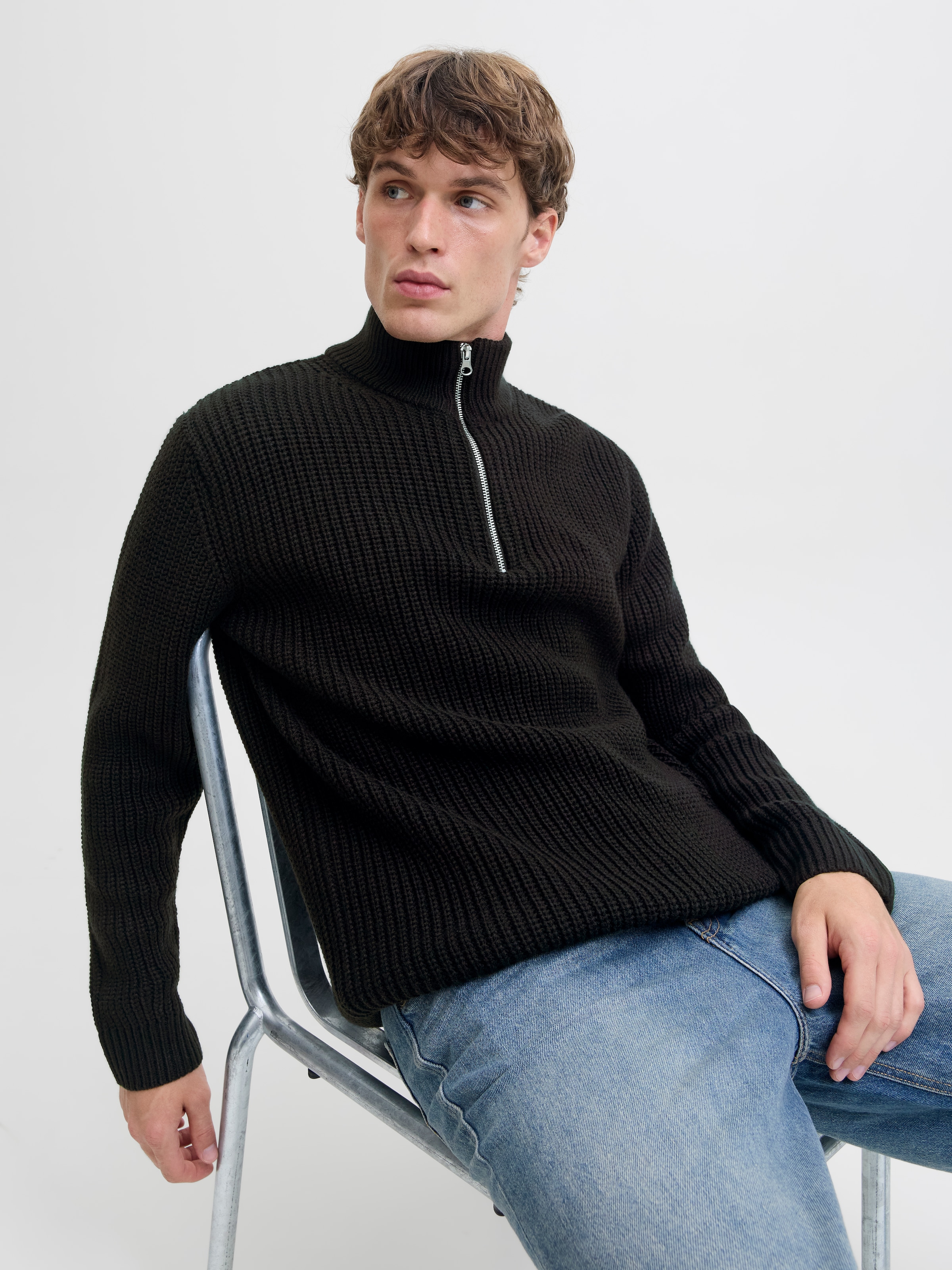 Jack & Jones Troyer »JORBLEECKER KNIT HALF ZIP BF«