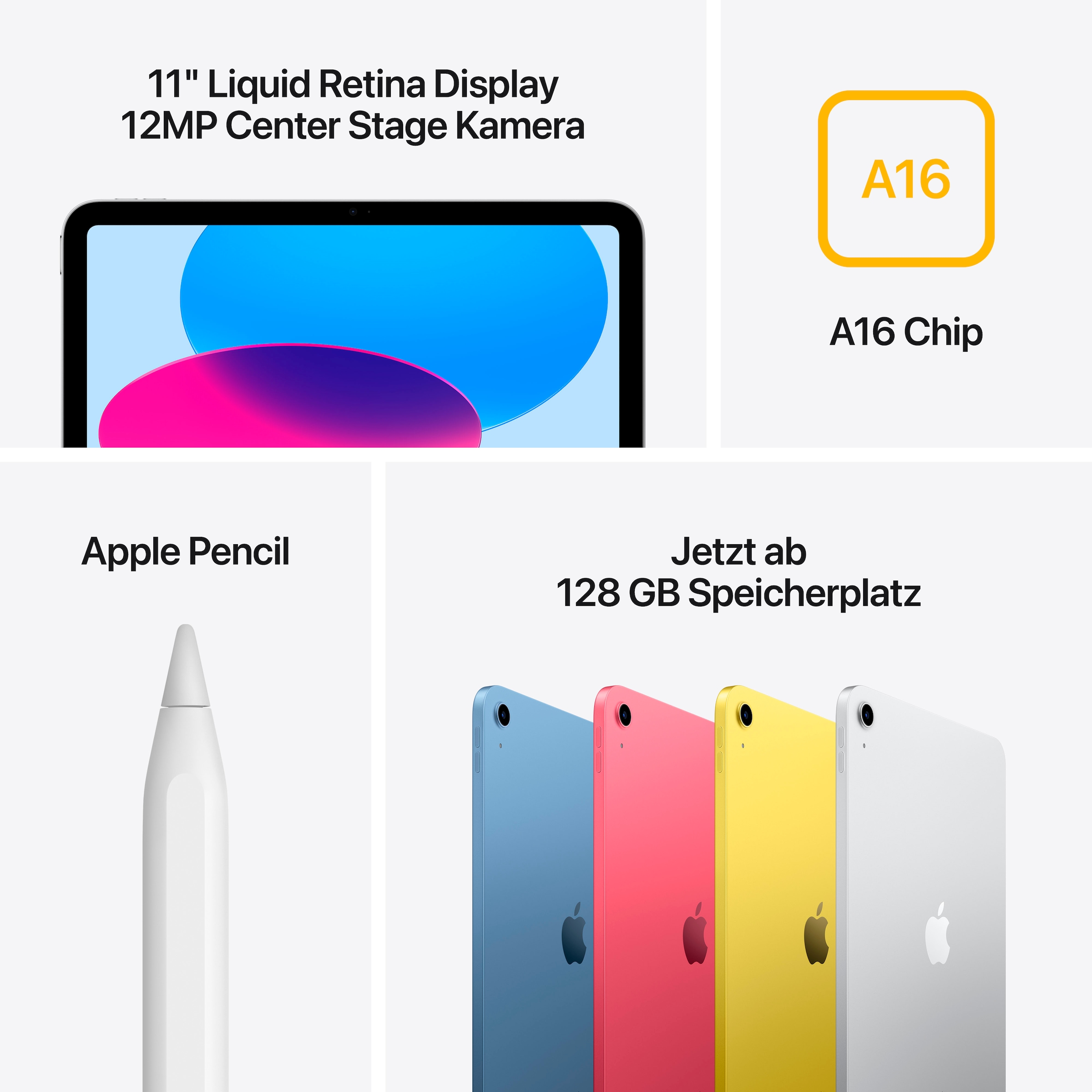 Apple Tablet »11" iPad Wi-Fi«, (27,59 cm / 10,86 Zoll), iPadOS, Retina,)