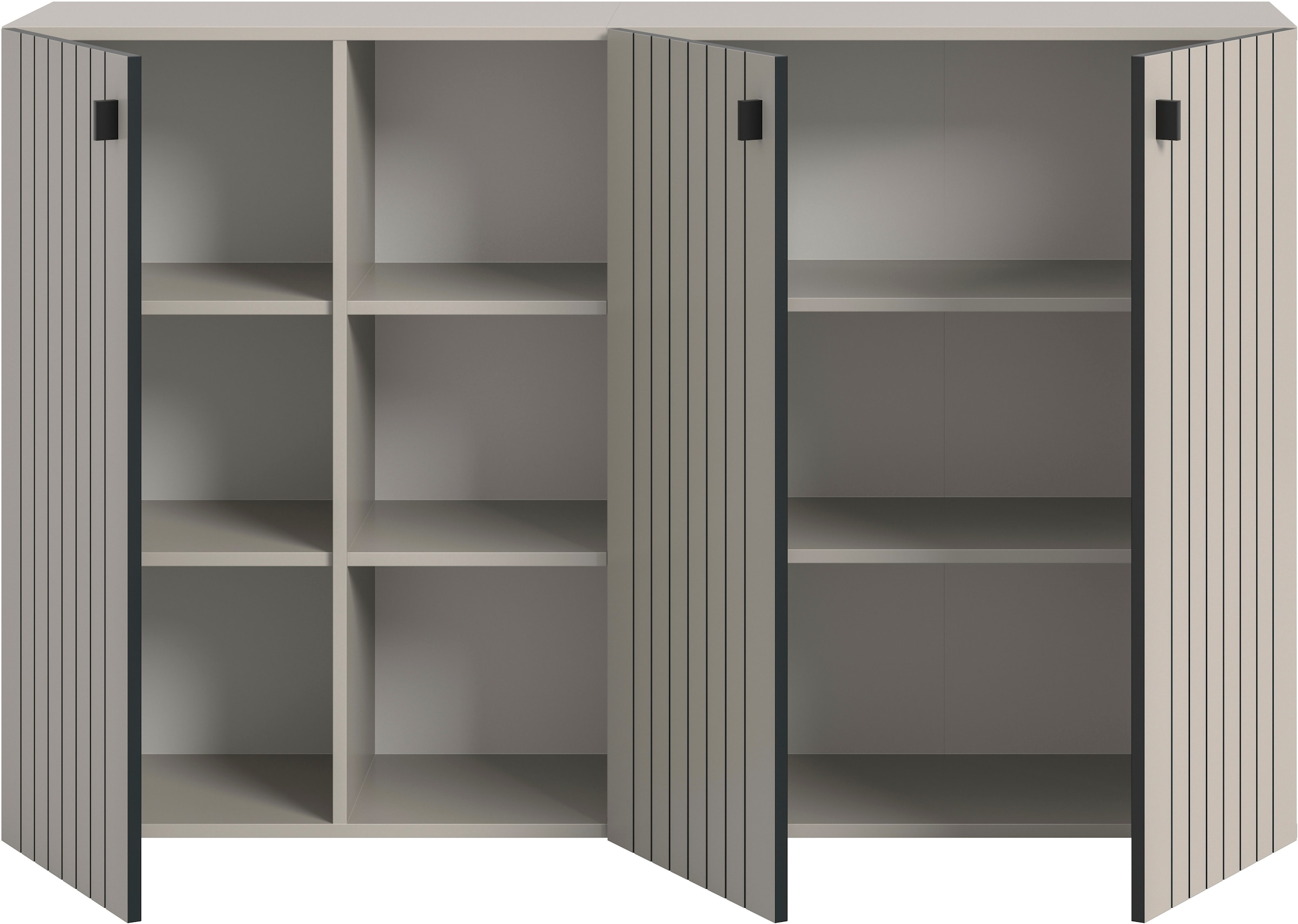 INOSIGN Schuhschrank »TATIO, Breite 150 cm, Rillenoptik, offene Fächer, 3 Türen« 1 Stk. tlg. Garderobenschrank, Flurkommode, Kommode, Schuhschrank