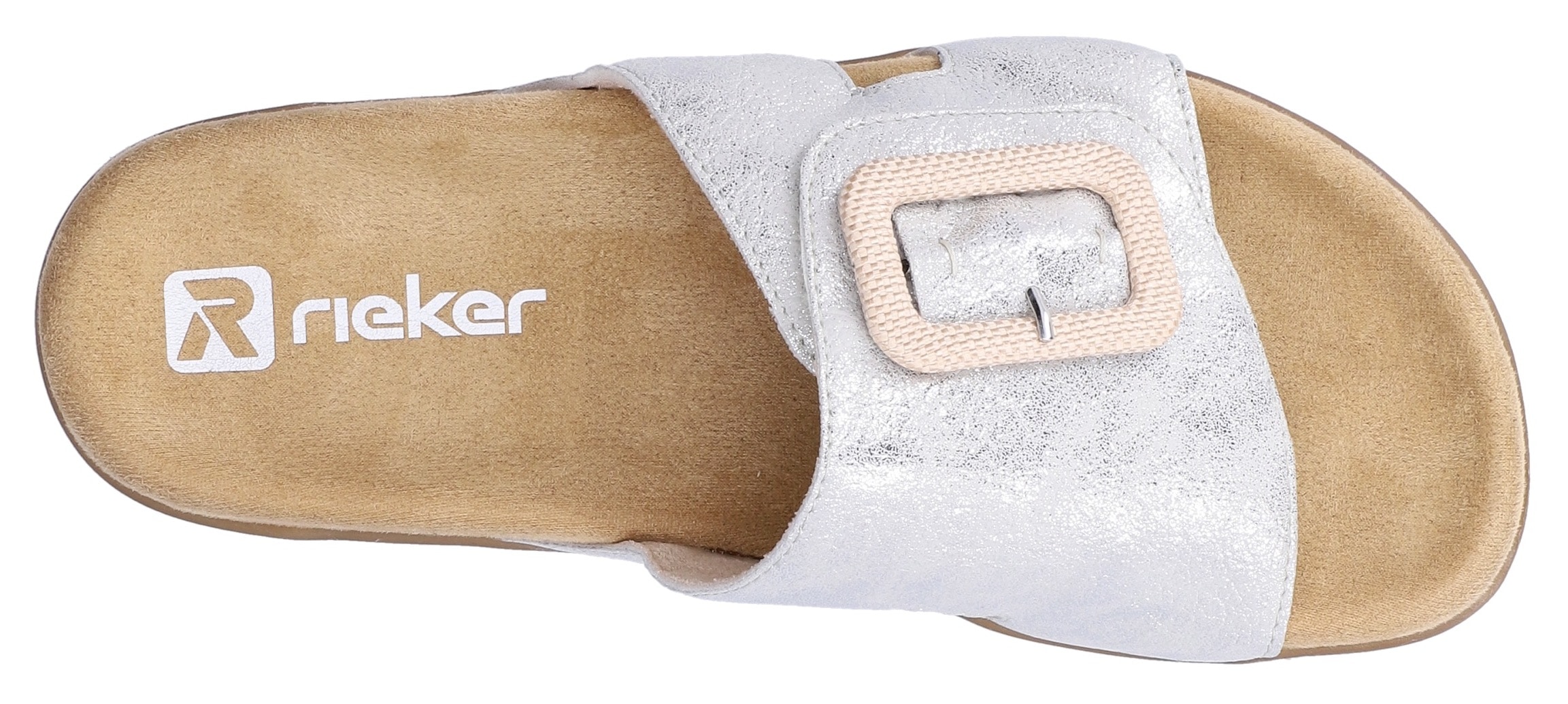 Rieker Pantolette  Sommerschuh, Hausschuh, Strandschuh mit Klettriemchen