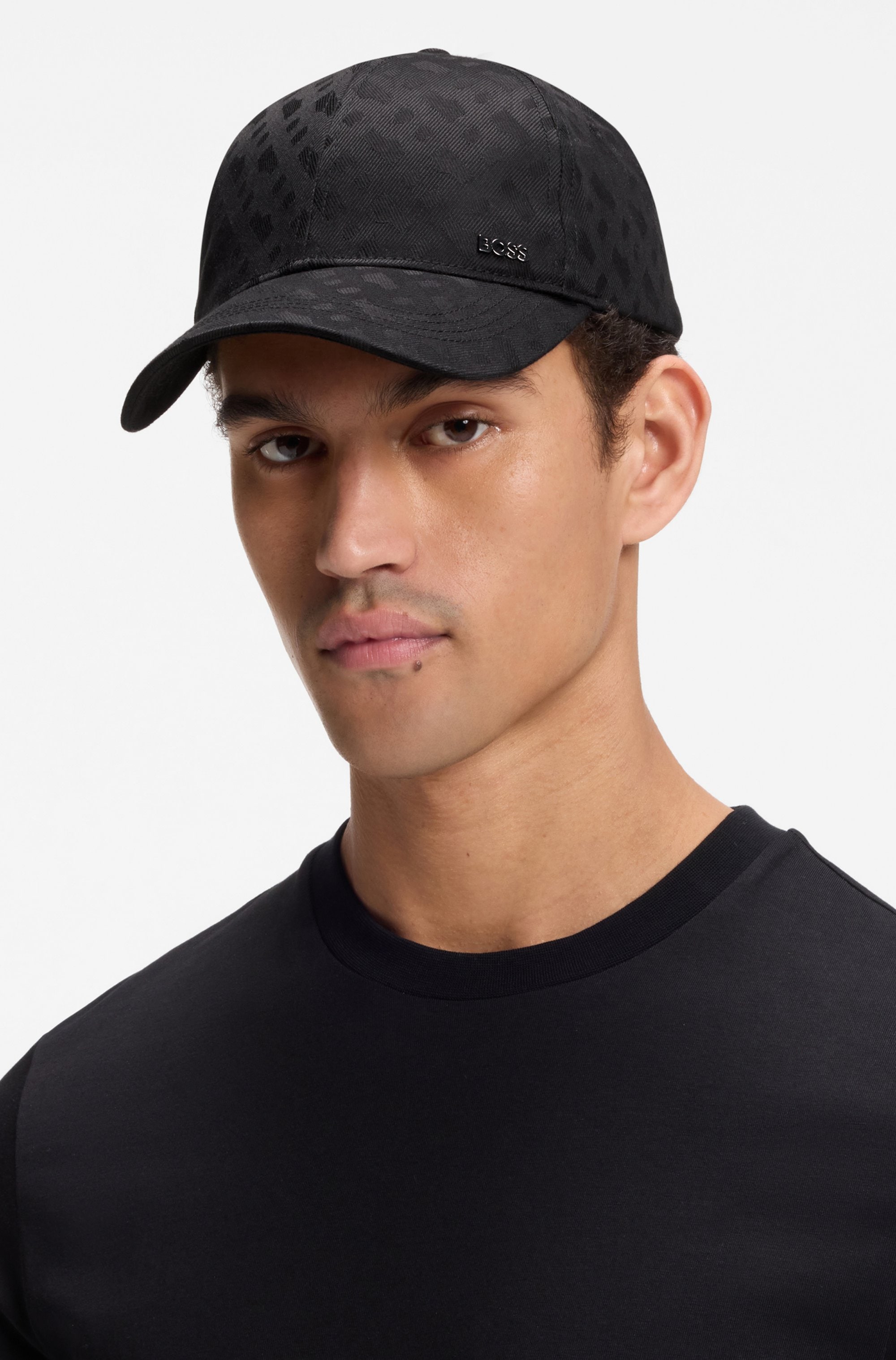 BOSS Baseball Cap »Zed-M« mit Logoschriftzug, tonales Muster