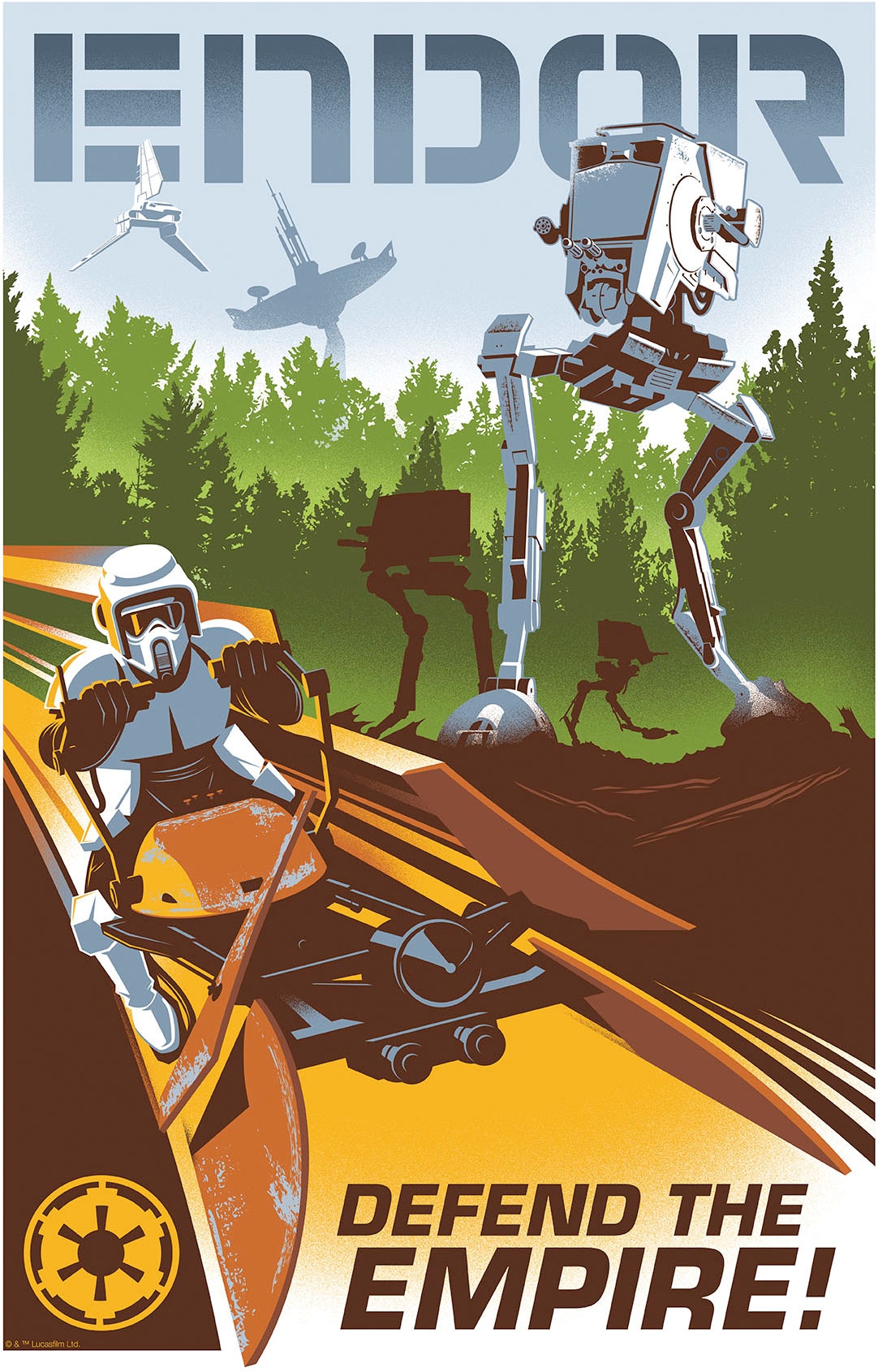 Komar Wandbild »Star Wars Defend the Empire«, Disney, (Set, 1 St.), 30 x 40 cm (Breite x Höhe) - Kinderzimmer, Dekoration