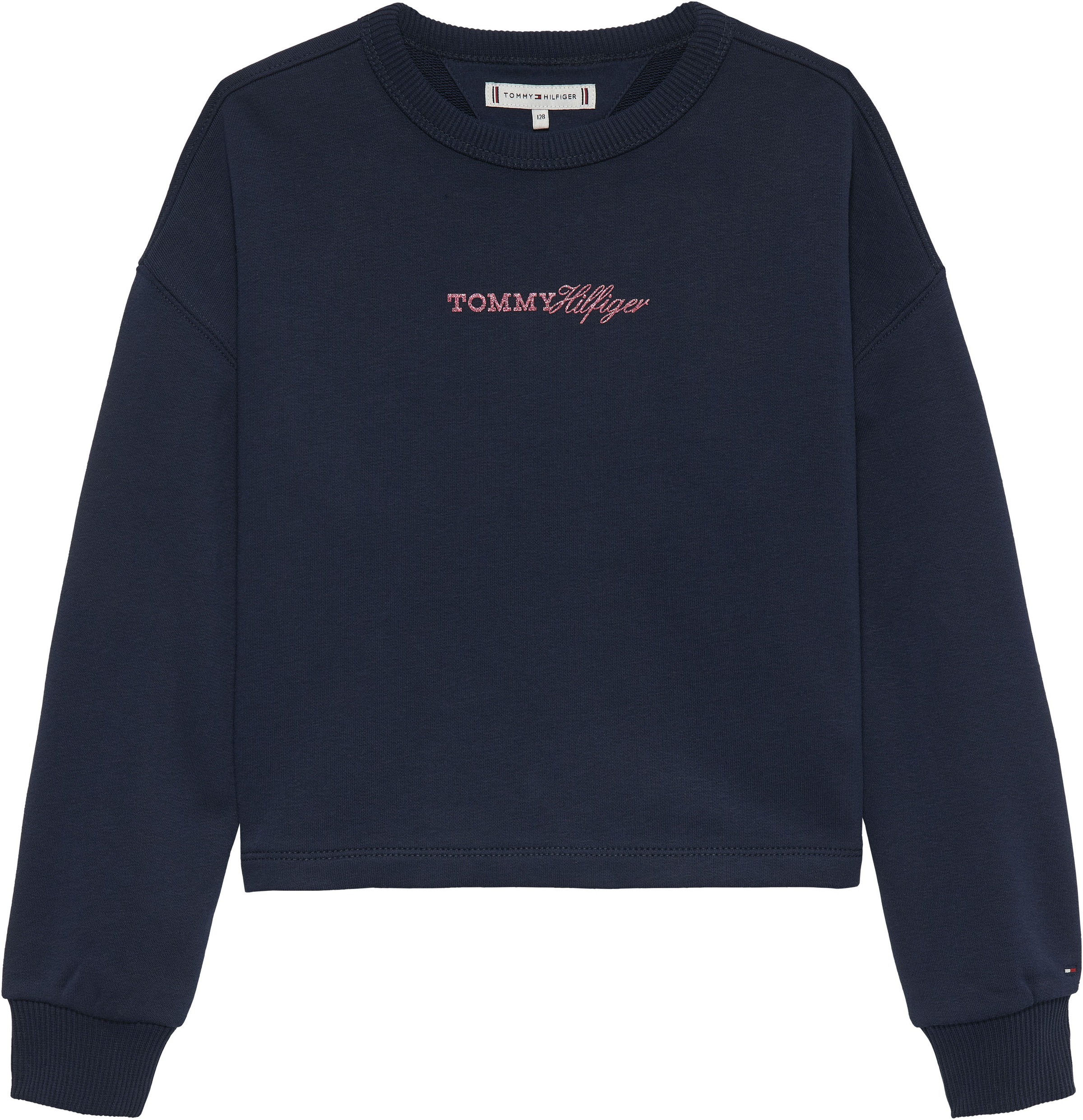 Tommy Hilfiger Sweatshirt »GLITTER TOMMY CREW«, Kinder bis 16 Jahre, regular fit
