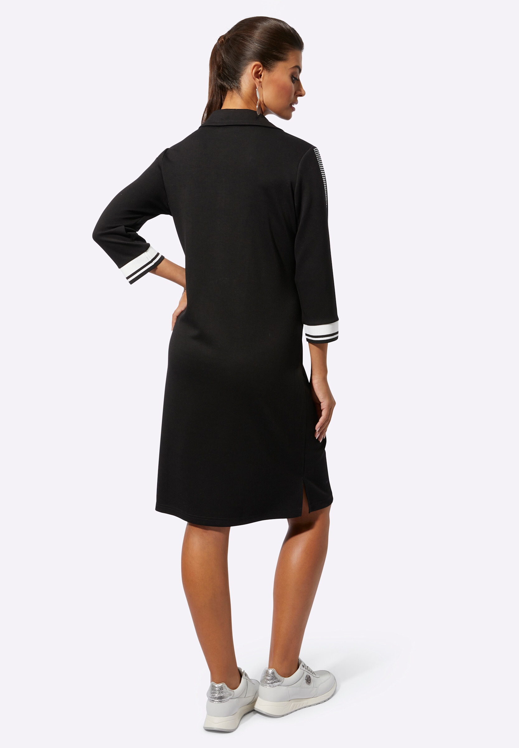 creation L Polokleid »Modal-Mix-Kleid Polokleid im hochwertigen Modal-Mix« Reißverschlusstasche