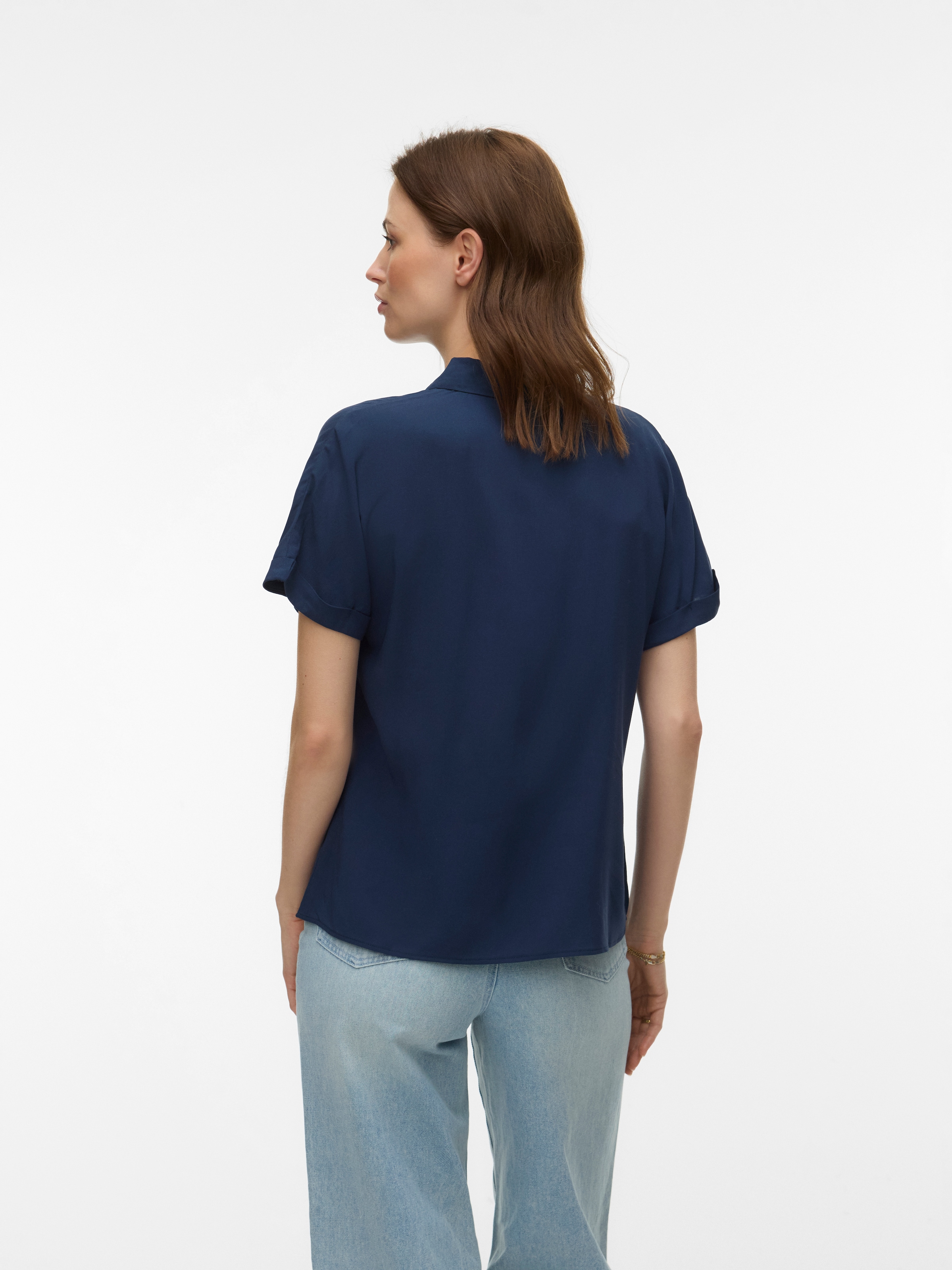 Vero Moda Kurzarmbluse »VMALICE SS SHIRT WVN NOOS« Viskose