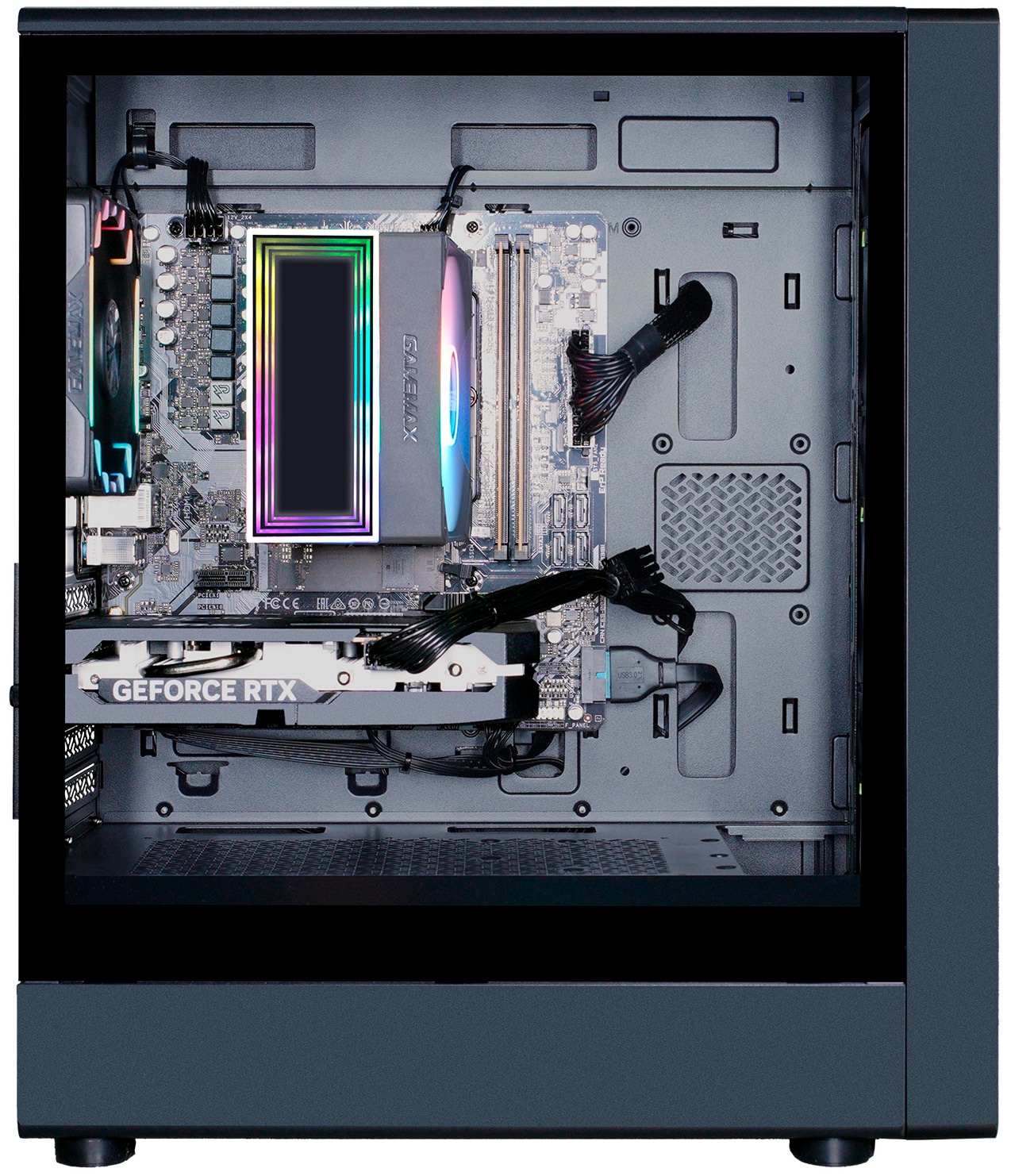 GAMEMAX Gaming-PC-Komplettsystem »MegaDeal AERIS GB 8131 AMD Ryzen 7 5700X 32GB 1TB SSD RTX 5060Ti« 32 ″ AMD Ryzen 7 GeForce RTX 5060 Ti 32 GB RAM 1.000 GB SSD Windows 11 + MSI MAG 32C6X Curved Monitor 80cm (32")