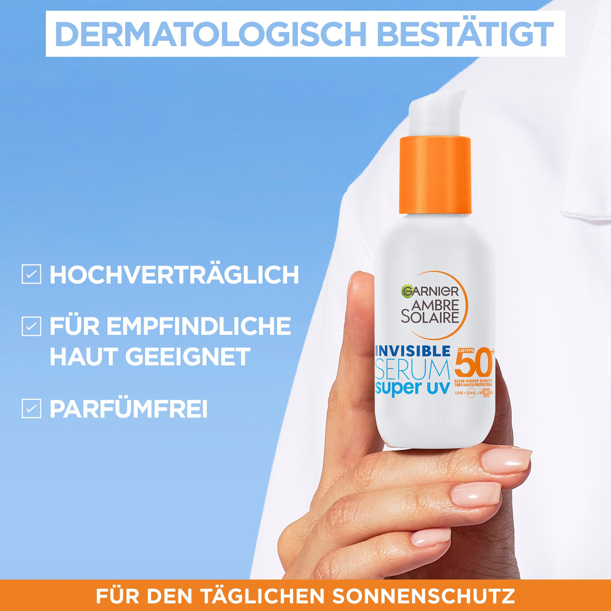 GARNIER Gesichtsserum »Garnier Super UV Sonnenschutz-Serum«, mit hoher Wirksamkeit