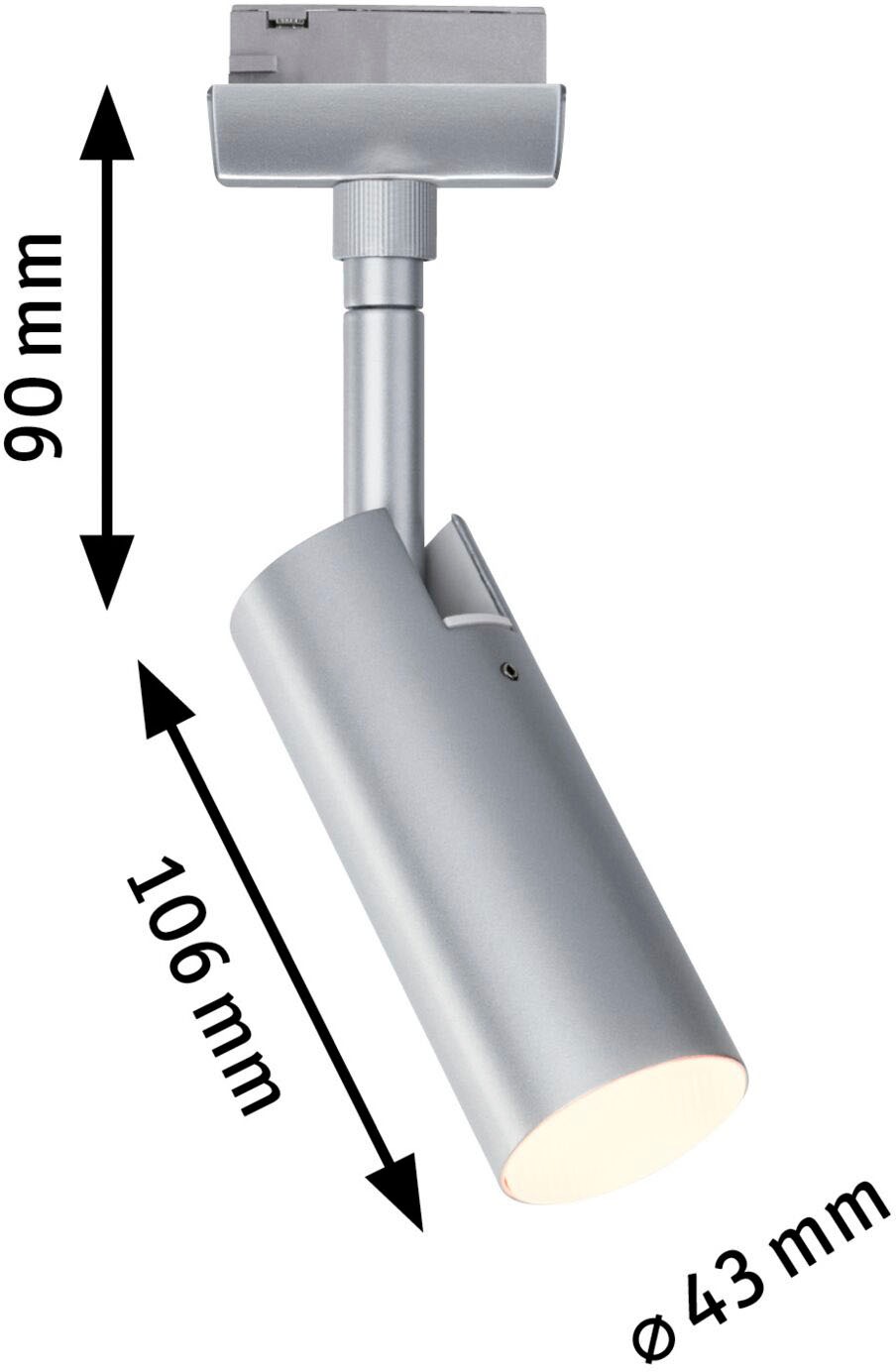 Paulmann Schienensystem-Leuchten »URail Spot Tubo 1x4W 3000K 230V«, (1 tlg.), 3-Step-Dimmbar