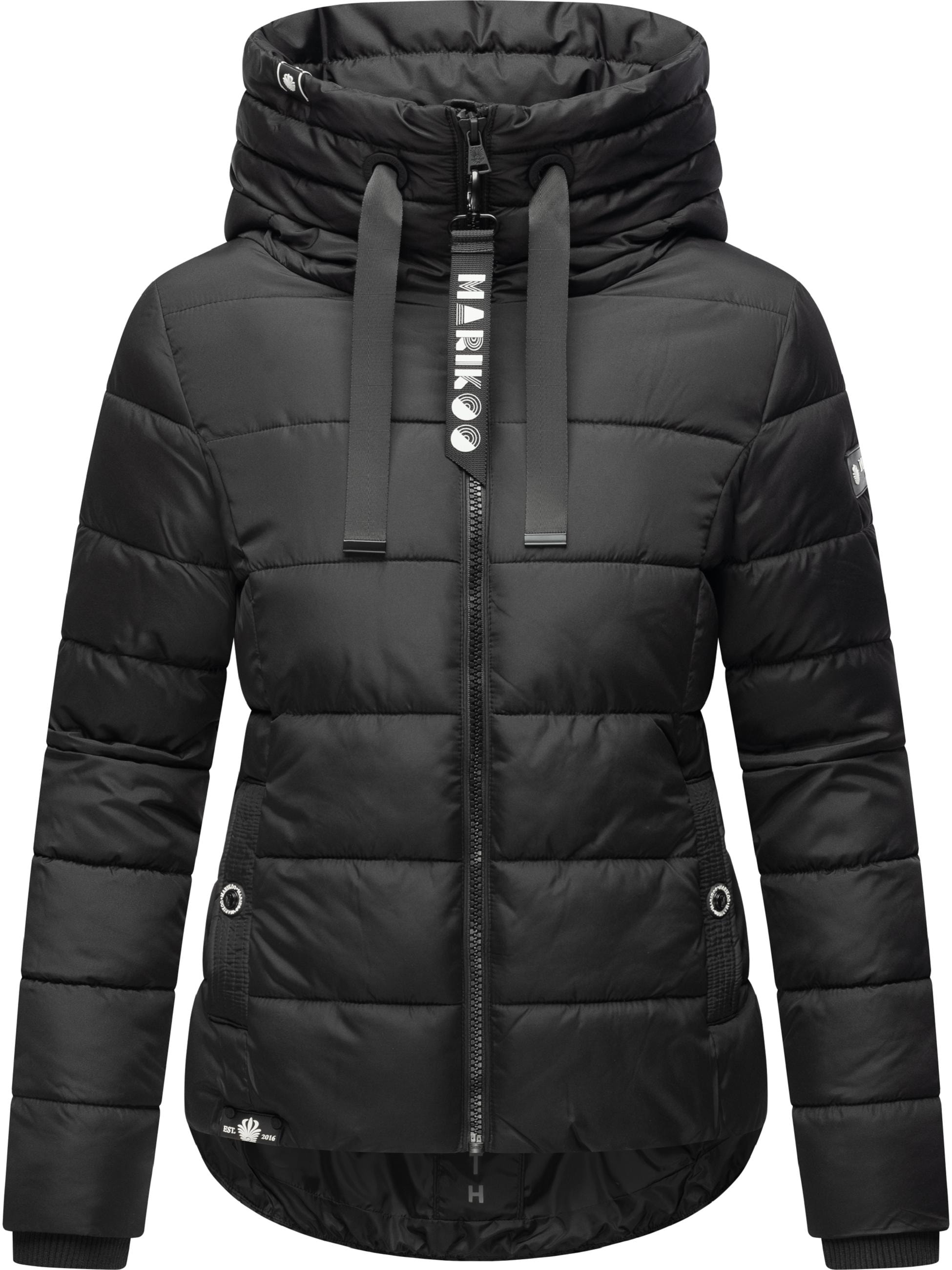 Marikoo Steppjacke »Steppjacke Amayaa-1« mit Kapuze Gesteppte Damen Jacke mit großer Kapuze
