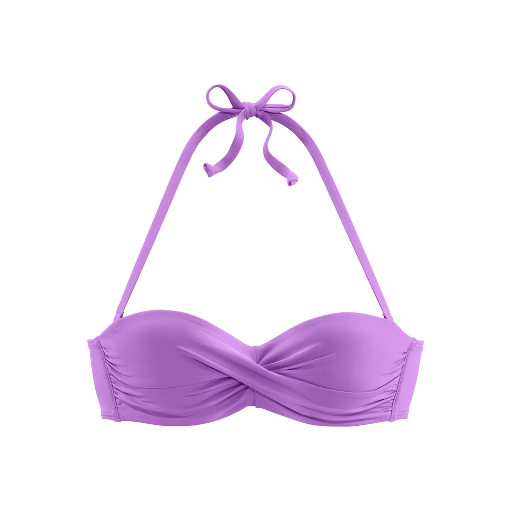 s.Oliver Bandeau-Bikini-Top »Spain«, unifarben mit Wickeloptik