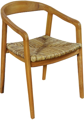 SIT Esszimmerstuhl, mit Rattan Sitzfläche, Armlehnstuhl in geschwungener Form kaufen