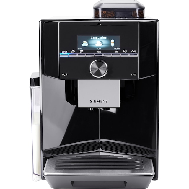 bei s300 OTTO autom. Kaffeevollautomat »EQ.9 bis Profile SIEMENS zu 6 leise, extra schwarz/Edelstahl«, TI923509DE, Milchsystem-Reinigung,