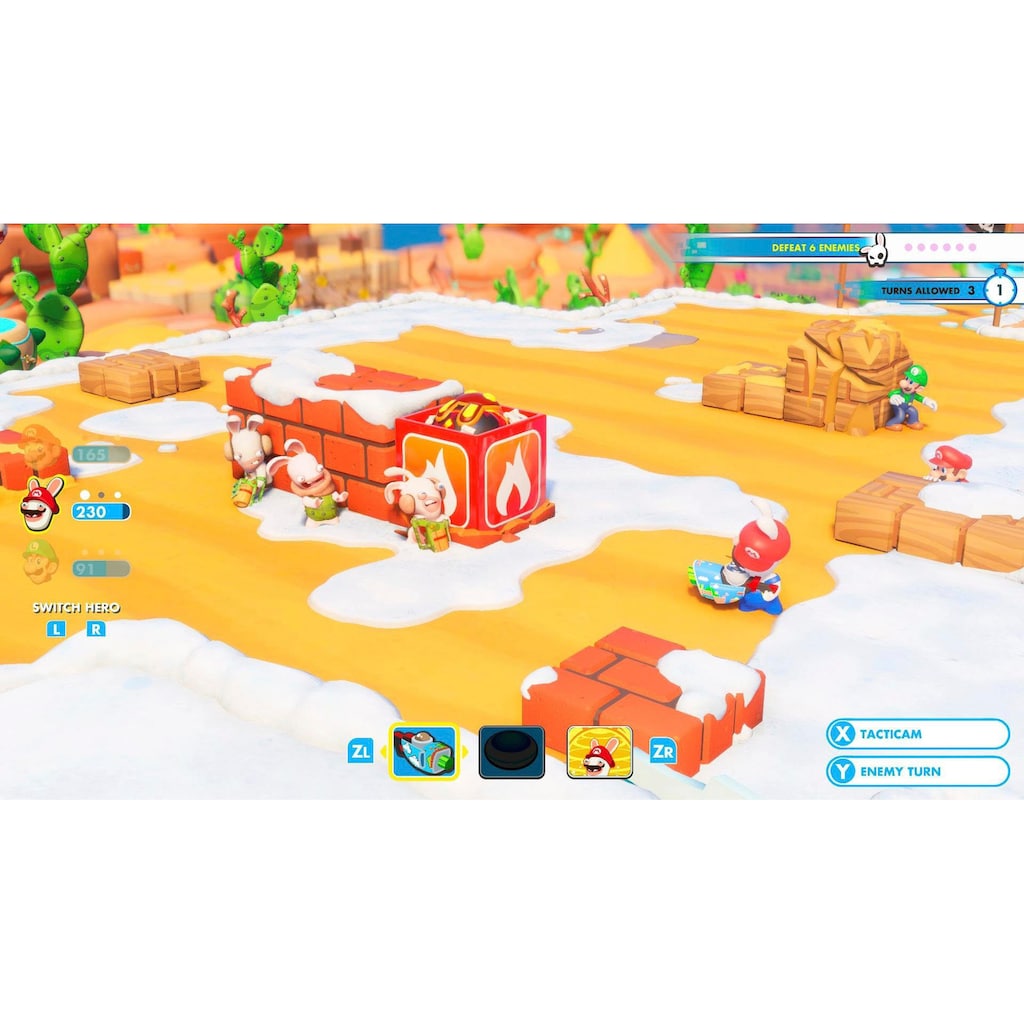 Nintendo Switch Spielekonsole »Lite«, inkl. Mario + Rabbids Kingdom Battle Gold Edit.